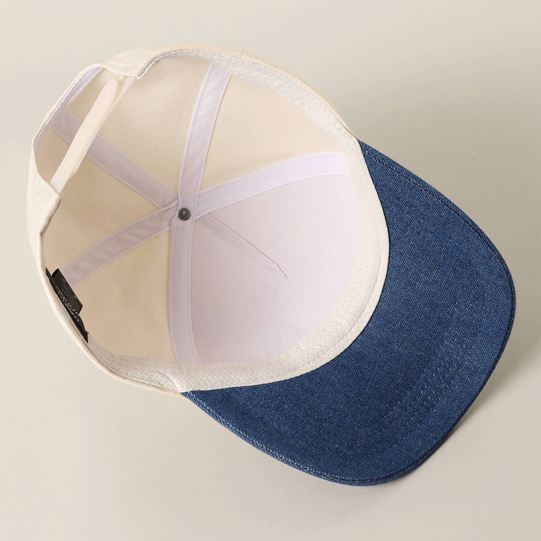 USA Letter Patch Denim Baseball Cap