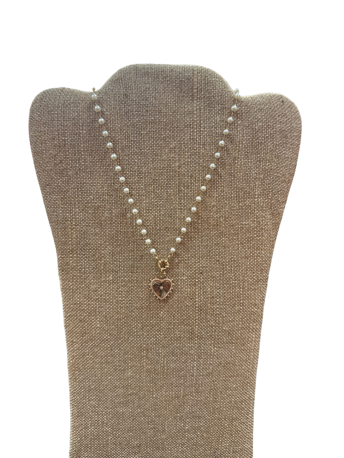 Pearl & Gold Heart