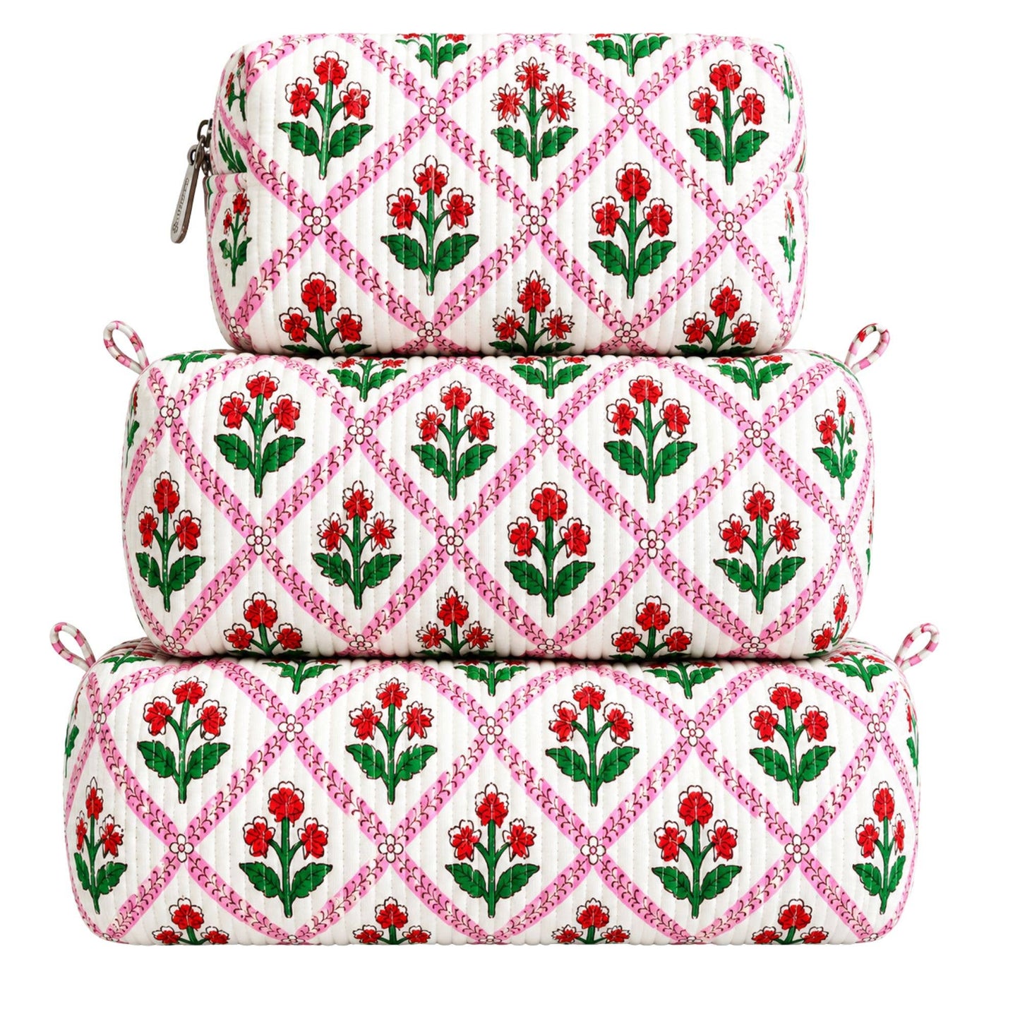 Diamond Floral Quilted Bag