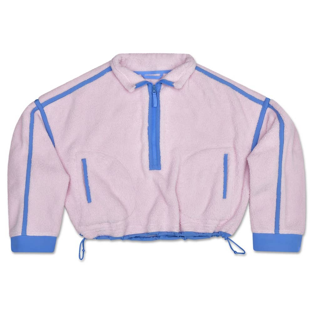 Pink & Periwinkle Sherpa Pullover