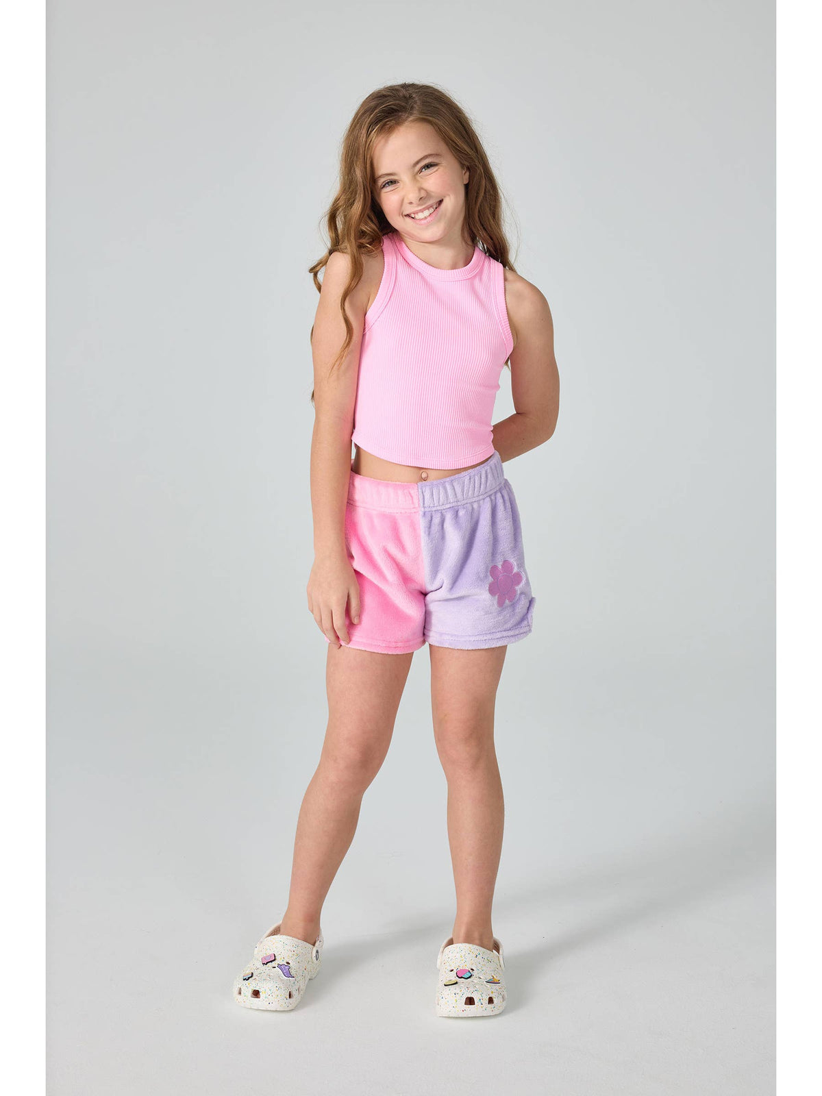 Rose Cropped Racerback Tank Top