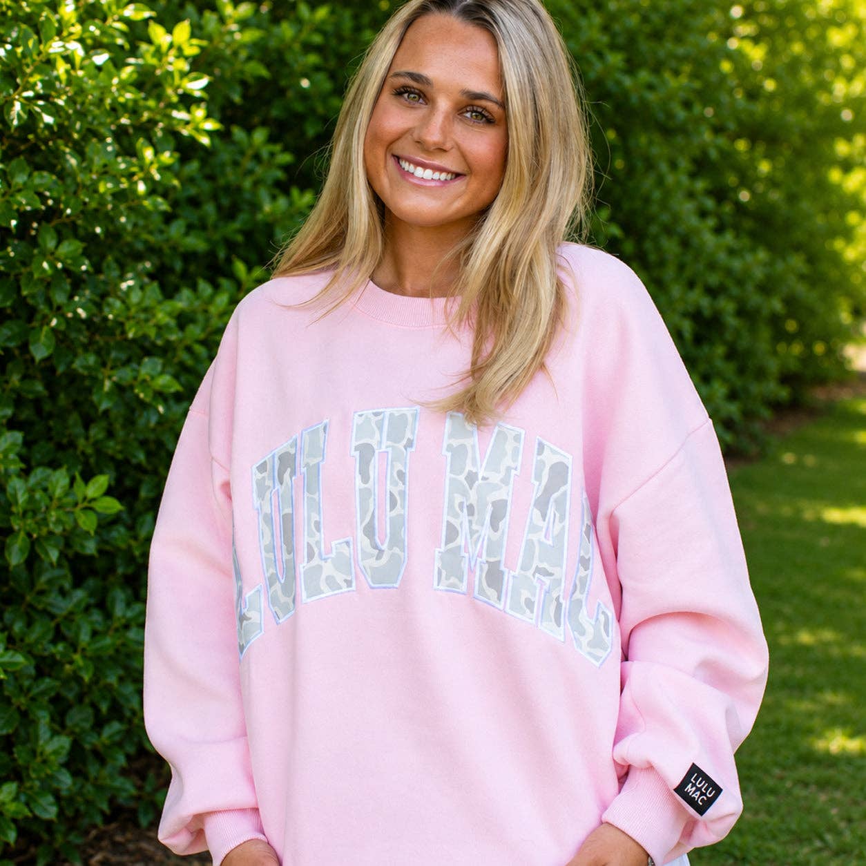 LULU MAC Light Pink Camo Sweatshirt