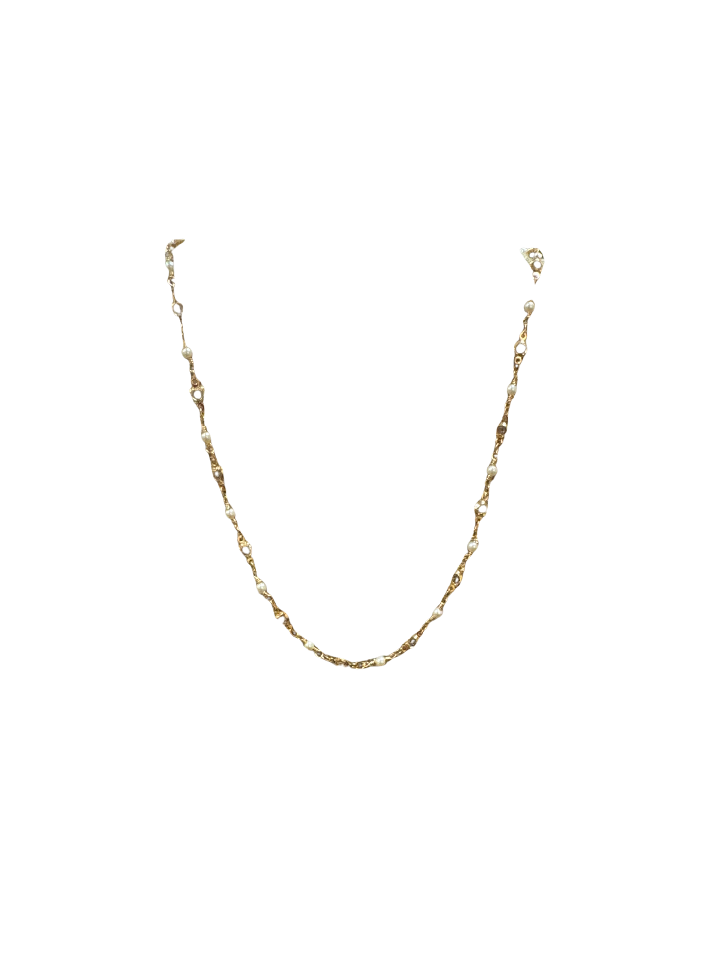 Dainty Pearl and Heart Necklace