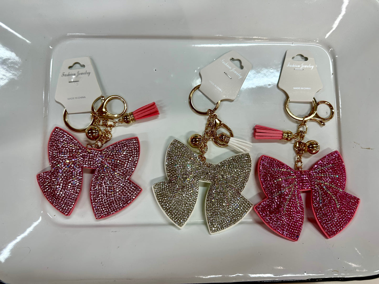 Large Bling Bow Keychains