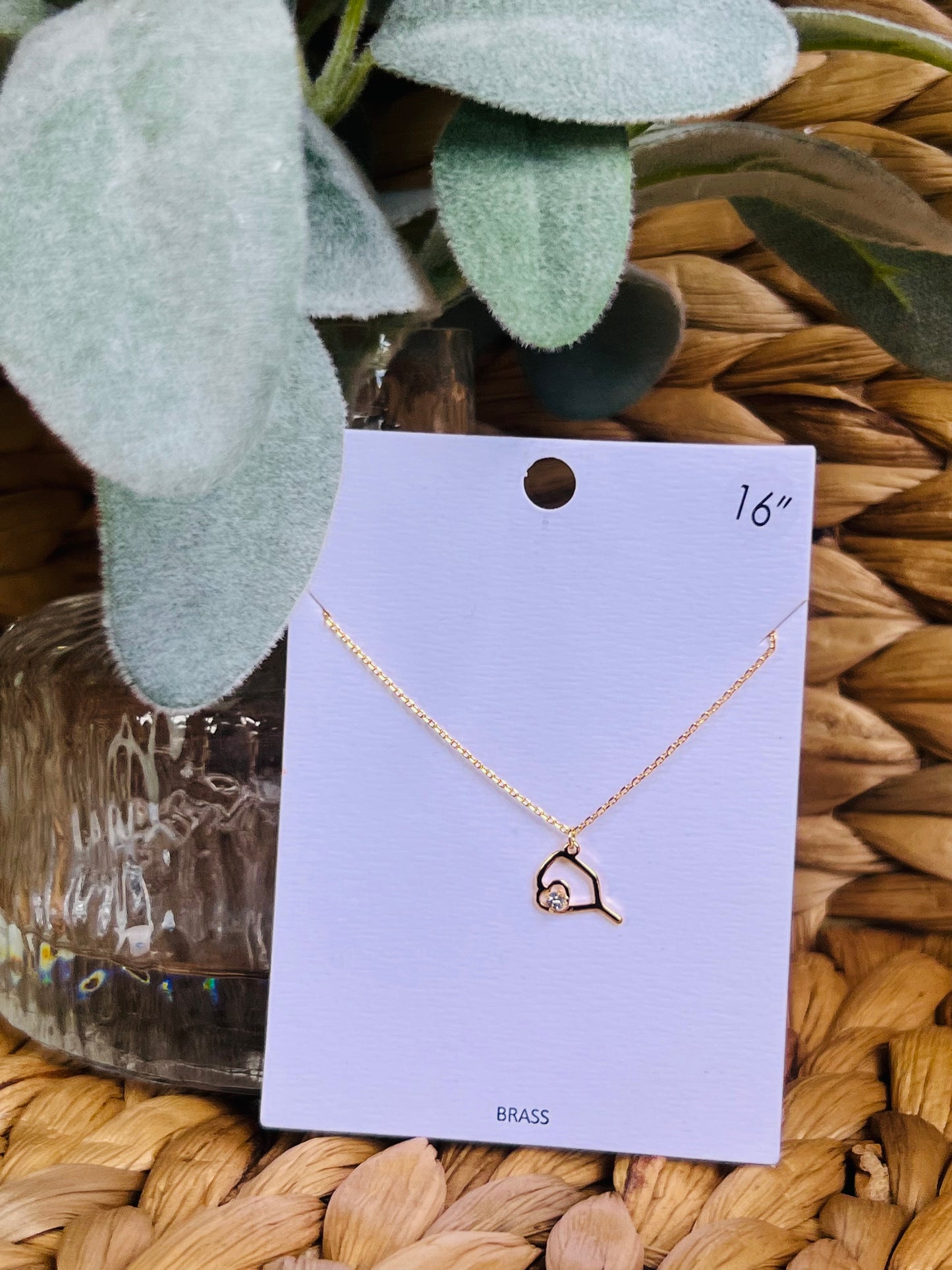 Pickleball Diamond Heart Necklace