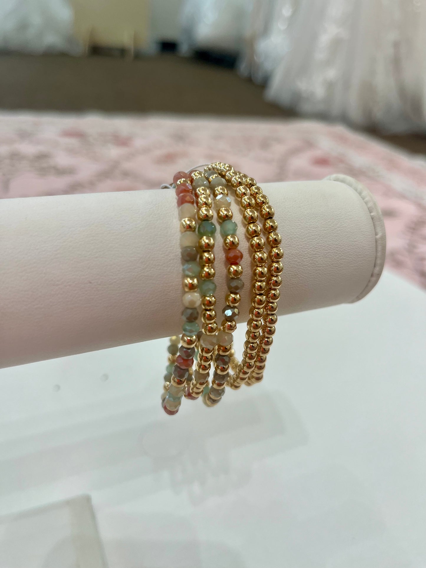 Color Stacked Small Bead Bracelets