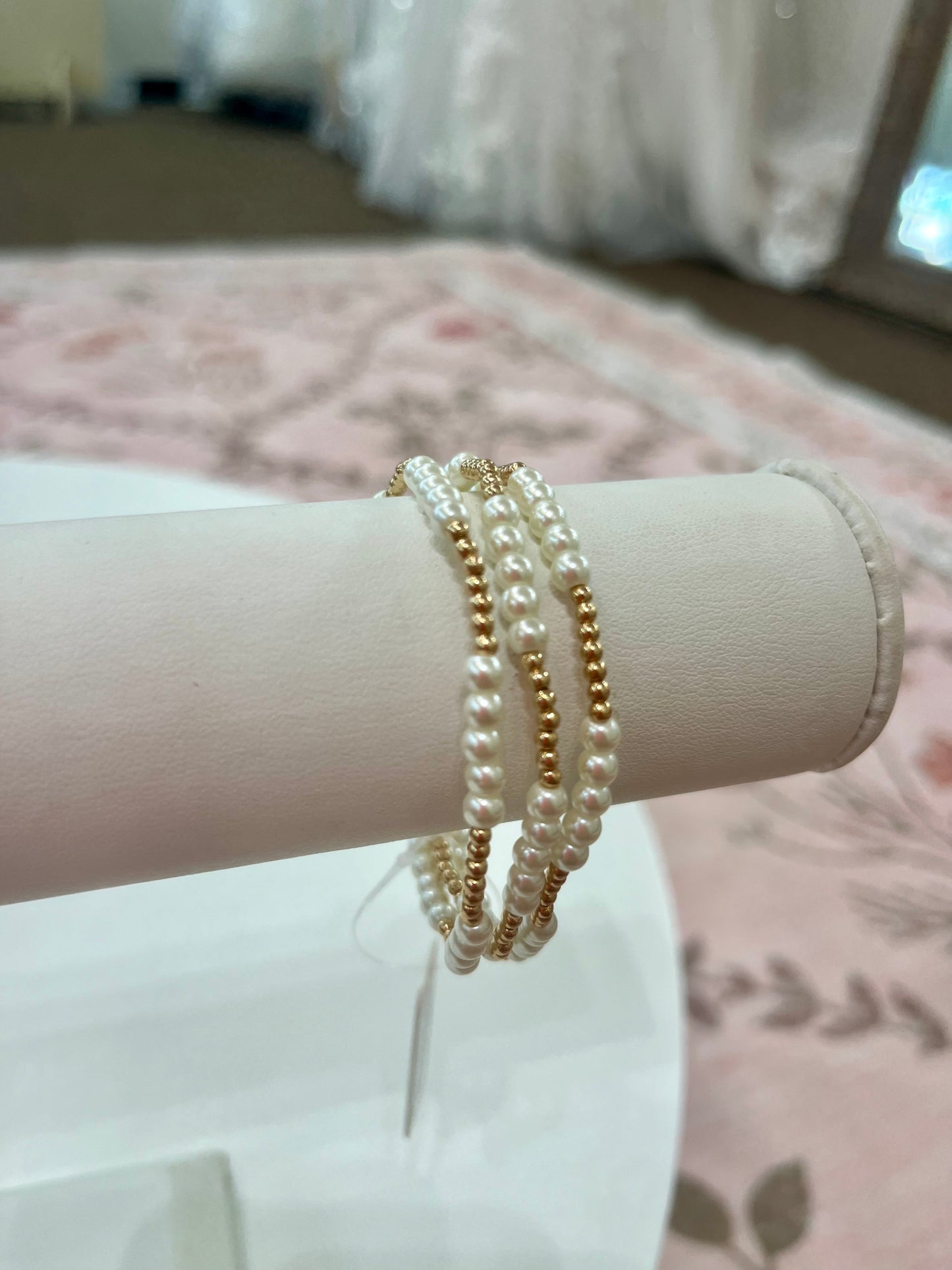 Gold & Pearl Beaded