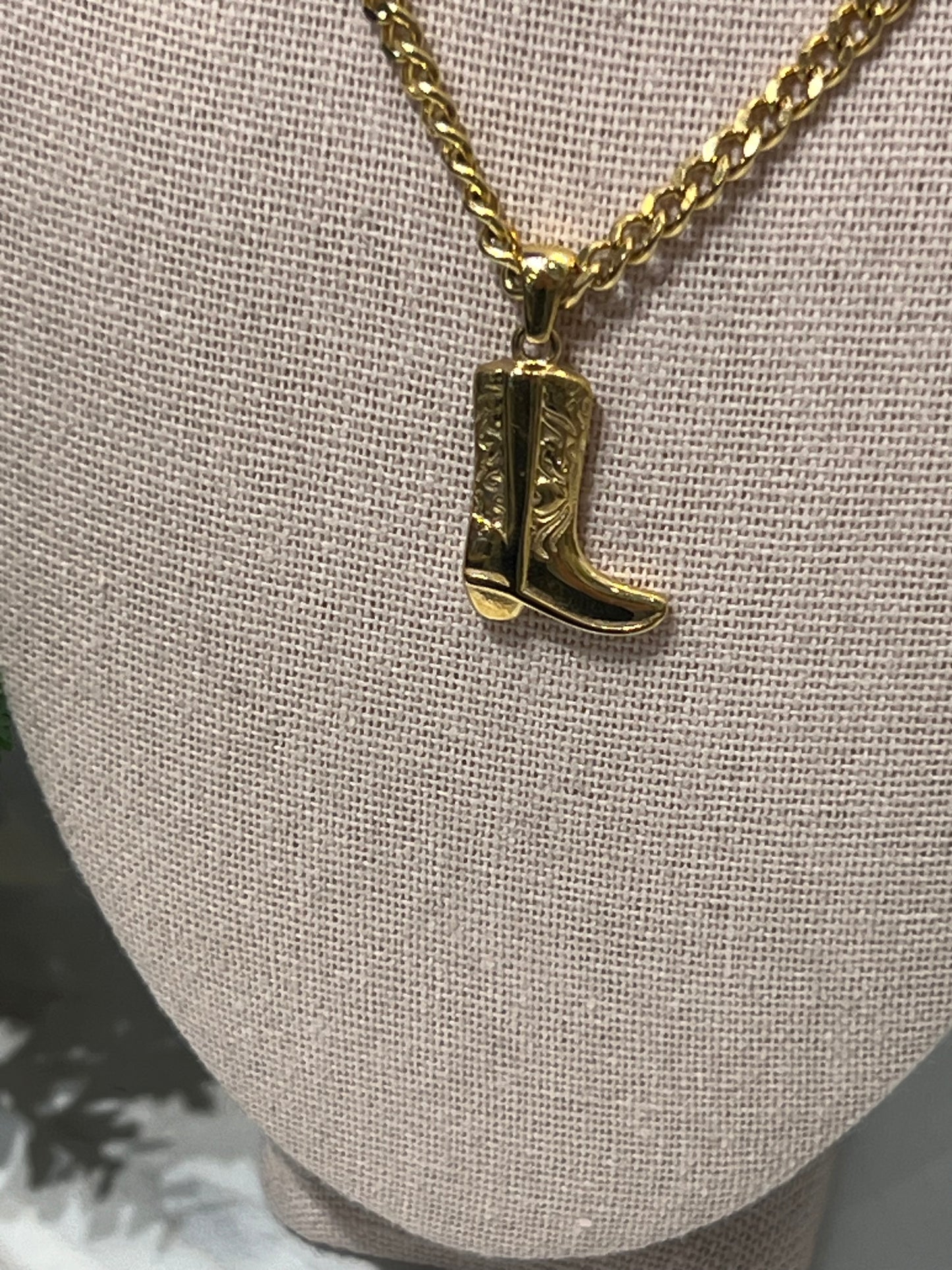 Dolly Cowgirl Boot Necklace