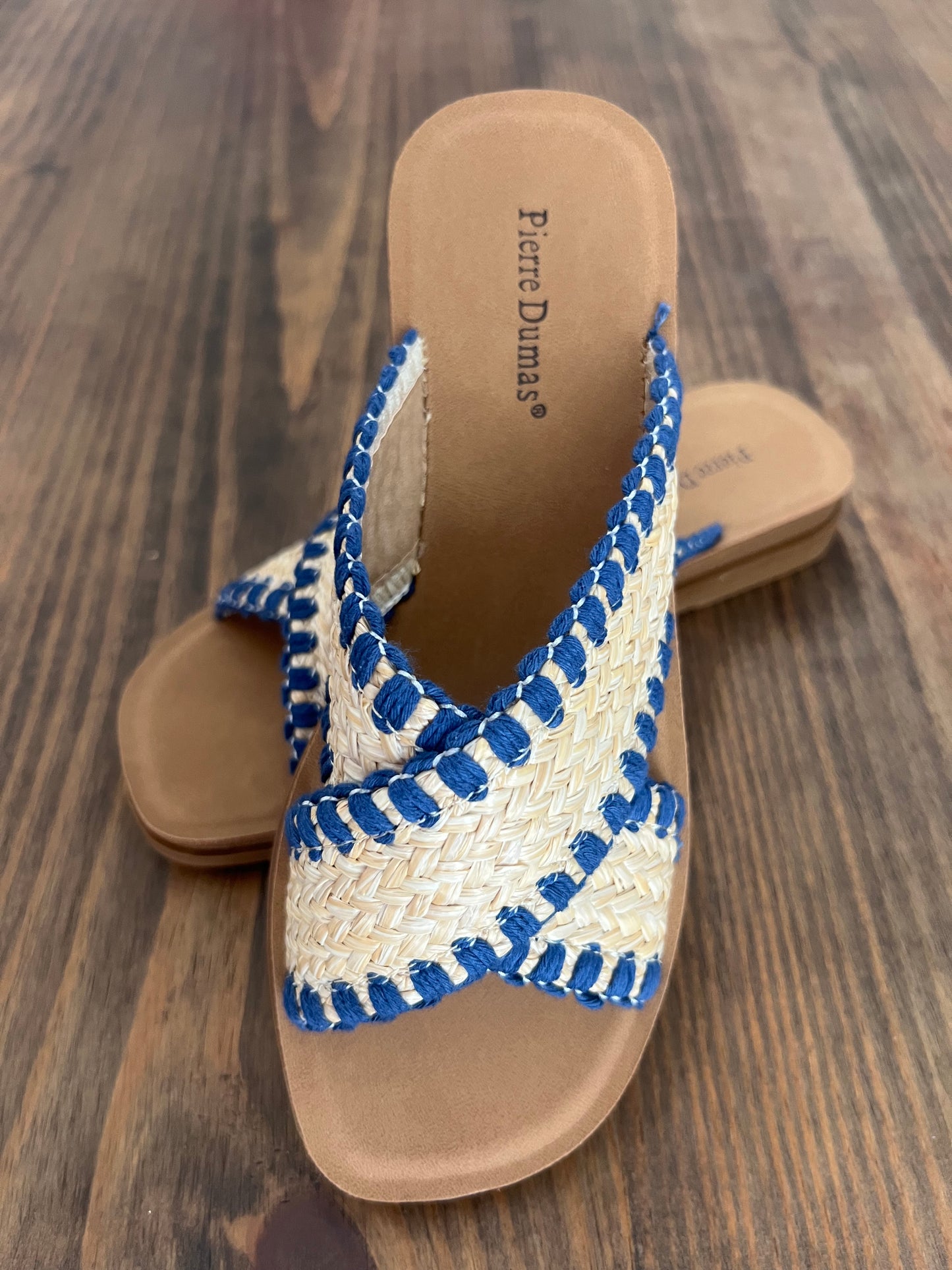 Callso Navy Comb Sandals