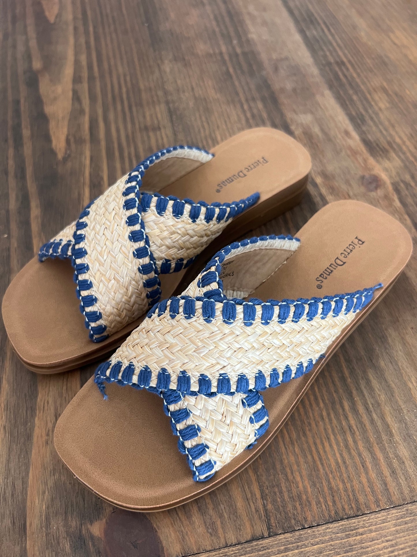 Callso Navy Comb Sandals
