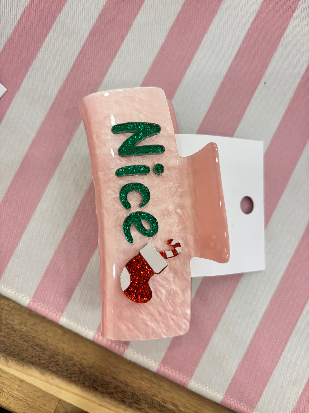 Naughty Nice Claw Clip