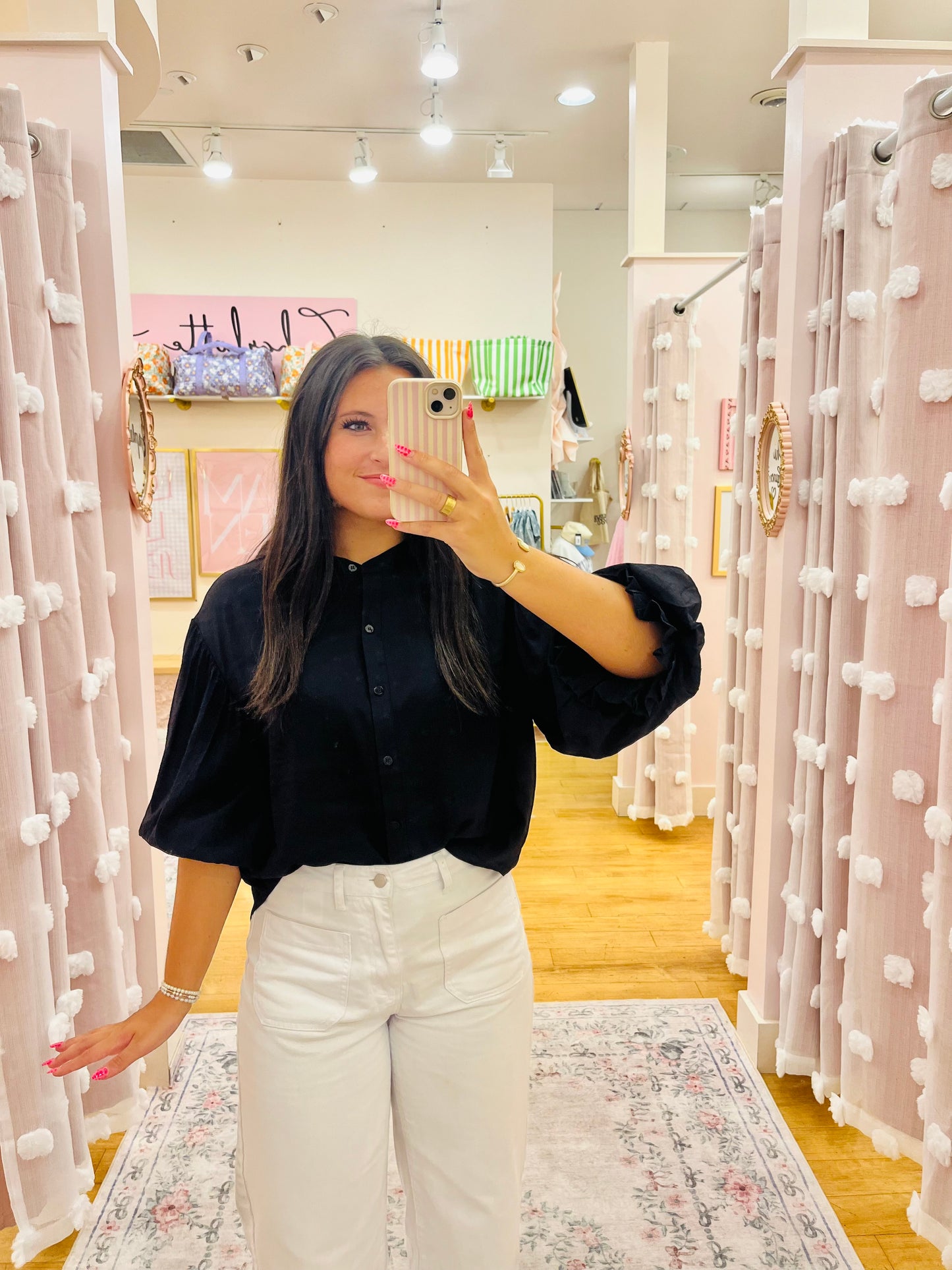 Puff Sleeve Button Down
