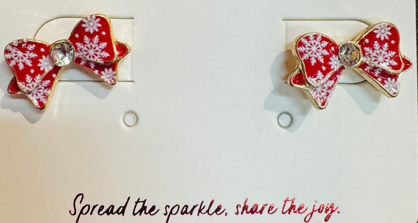 Red Snowflake Bows