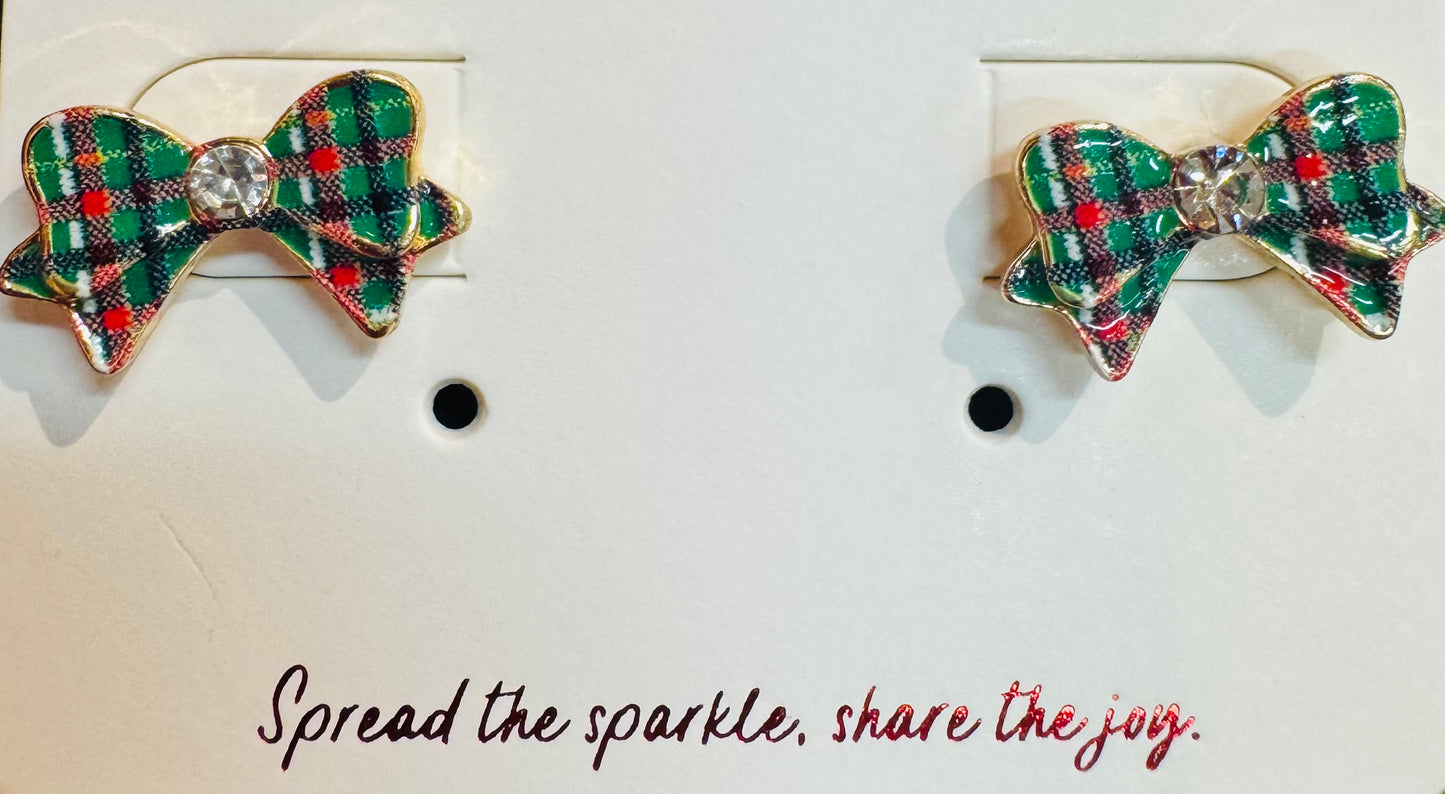 Green Plaid Bows