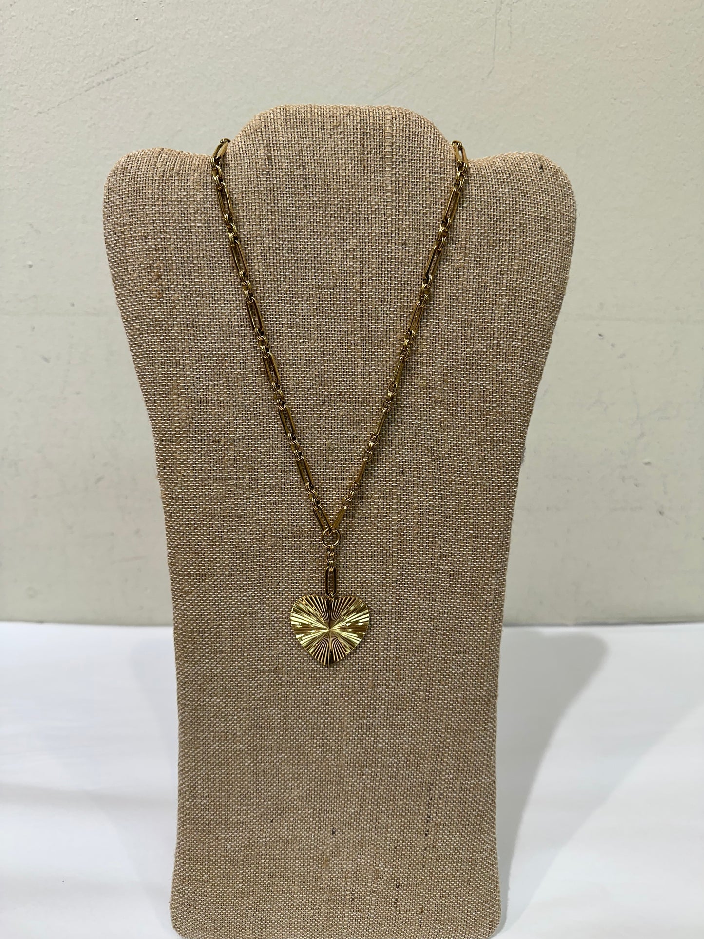 Textured Heart Necklace