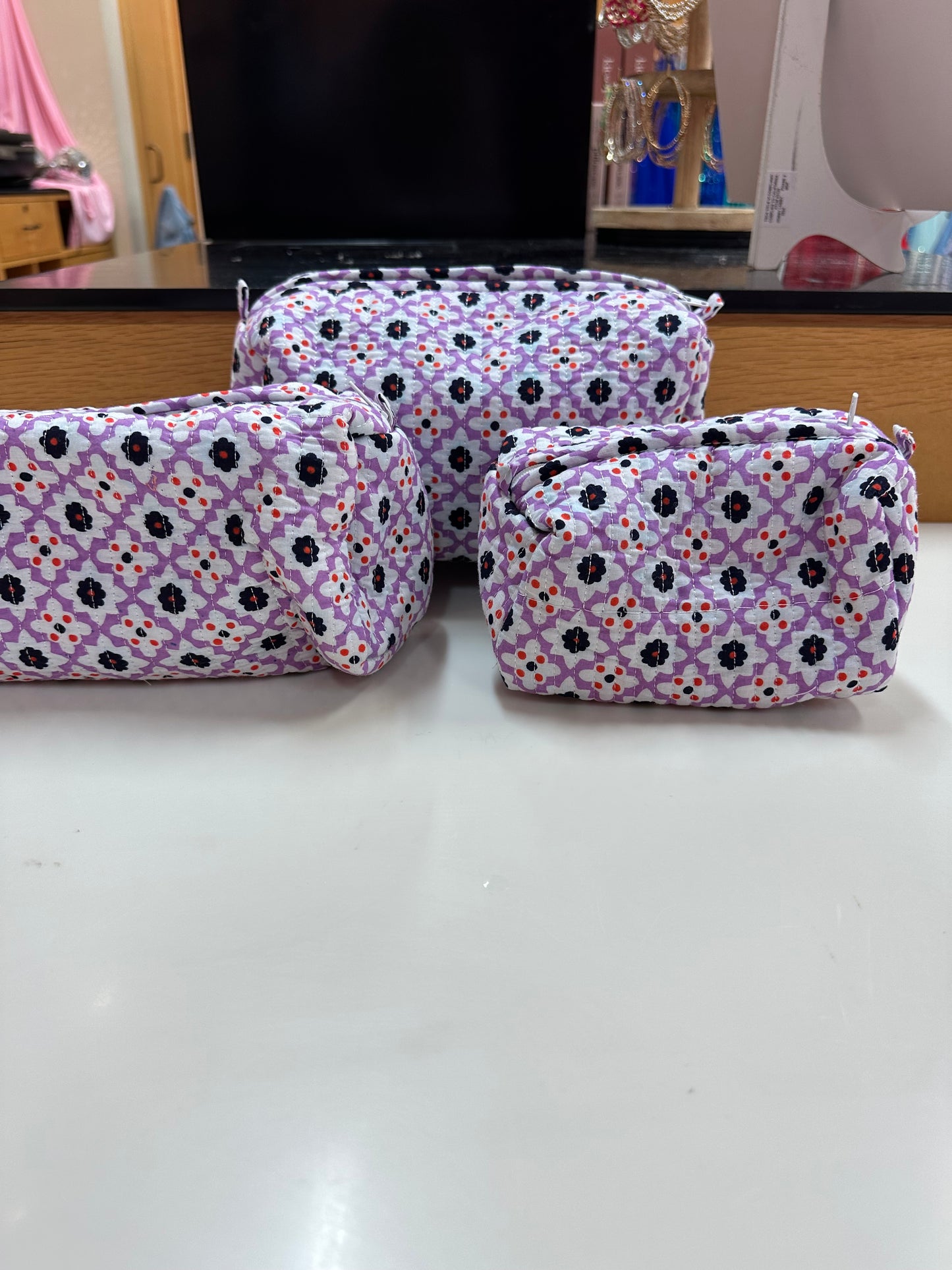 Purple Floral Sydney Cosmetic Bag
