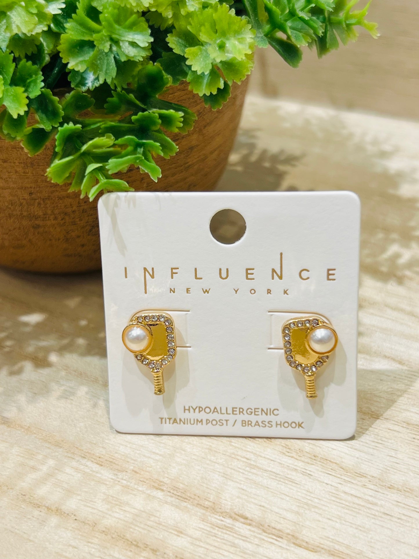 Pearl Pickleball Earring