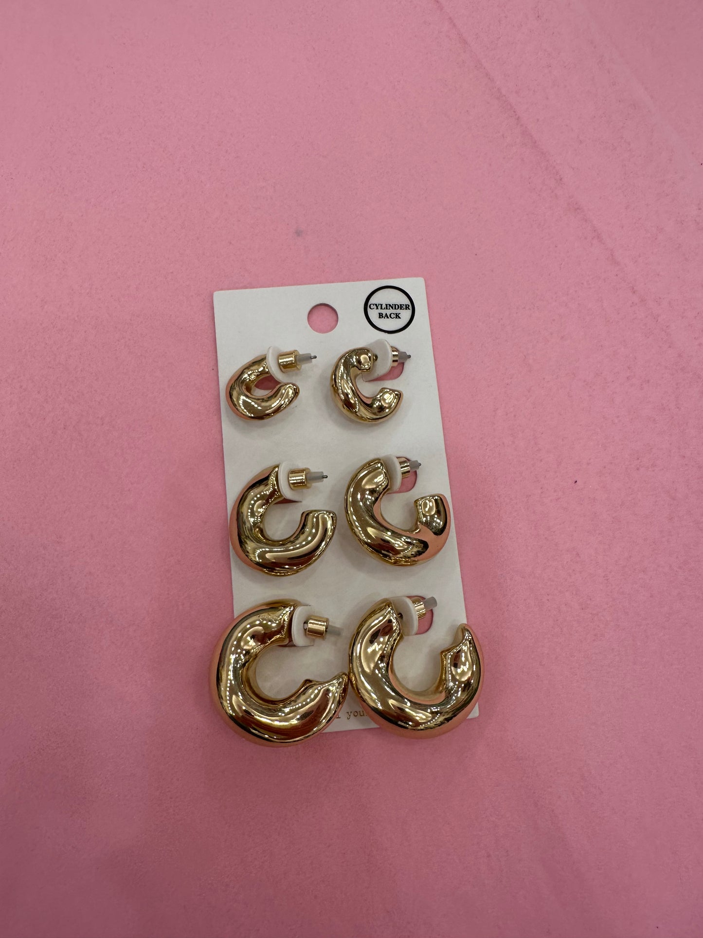 Large Gold Hoop Set