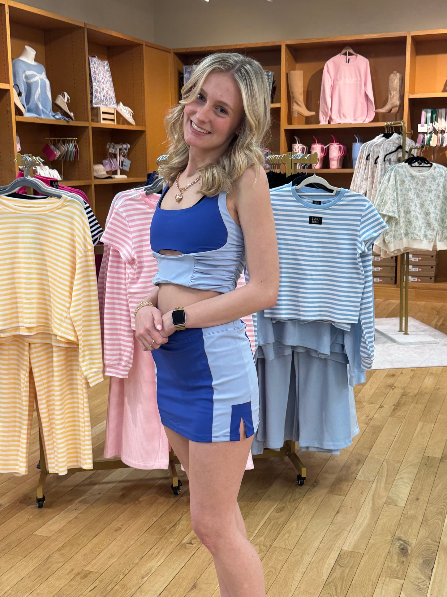 Royal Color Block Athletic - Skirt