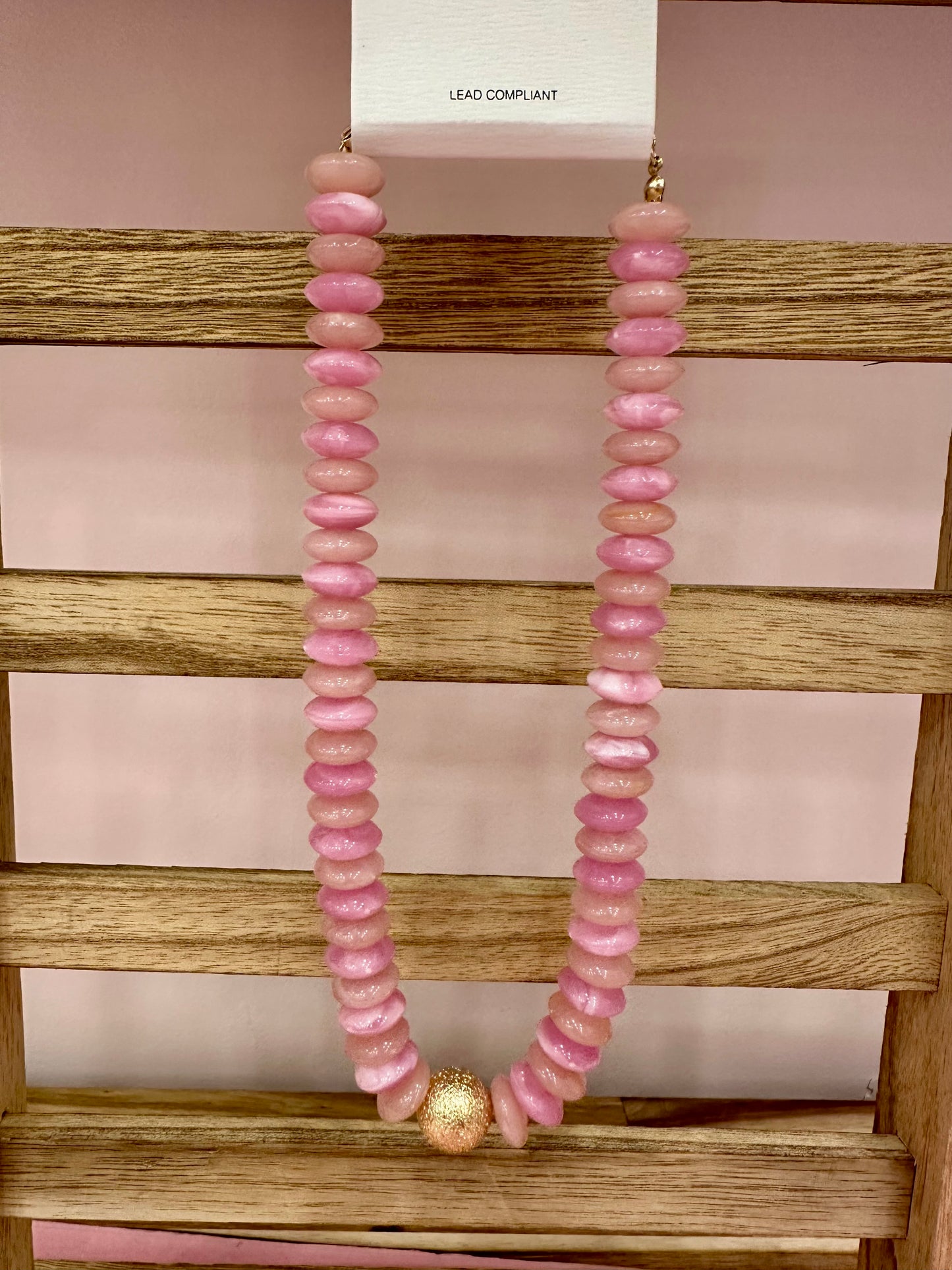 Pretty Pink Beaded Necklace