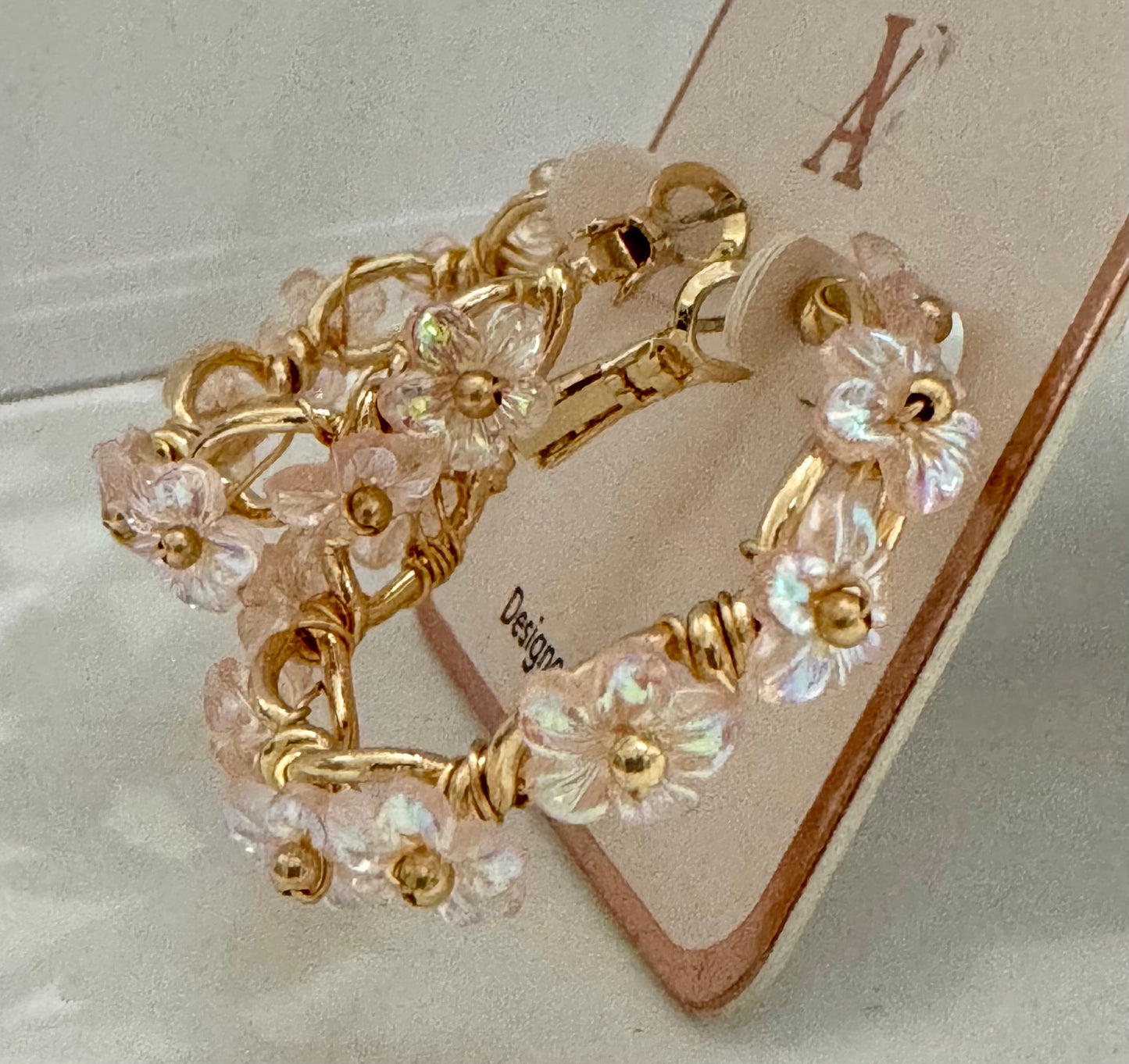 Large Flower Hoops