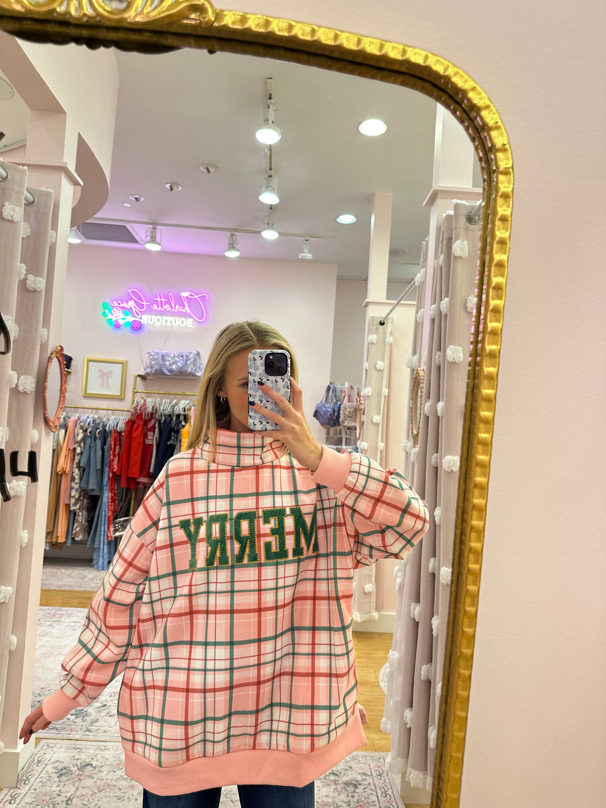 Merry Plaid Sweatshirt