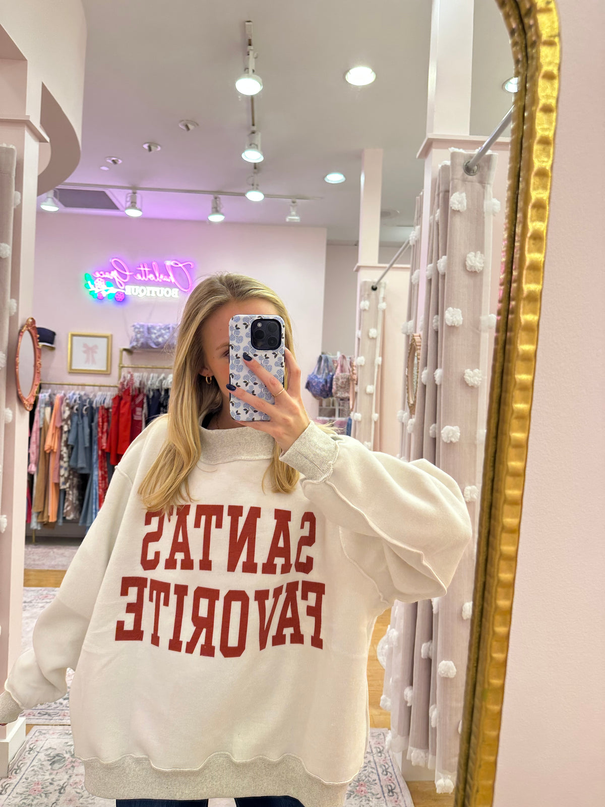 'Merry Christmas'&'Santa's Favorite' Mockneck