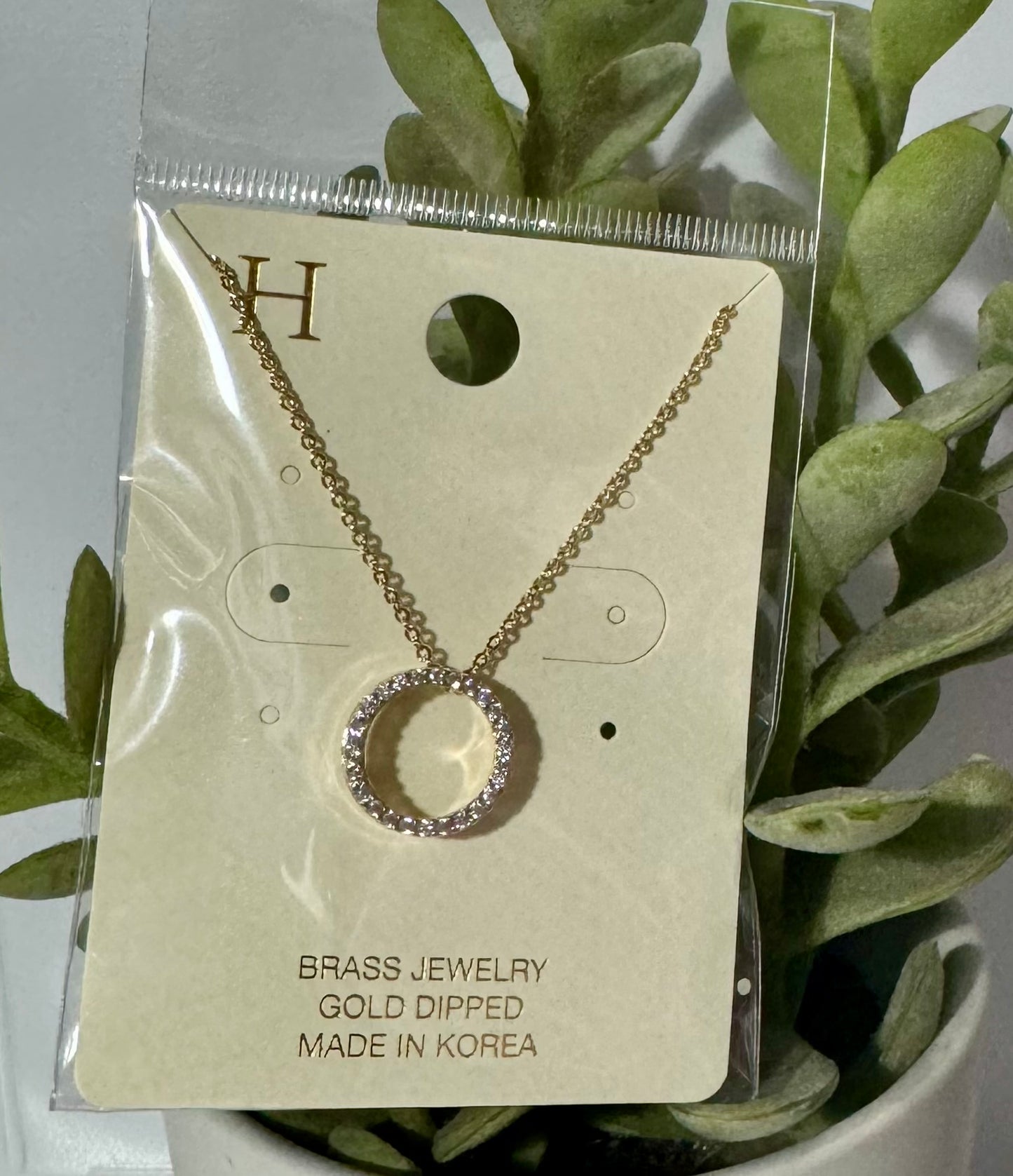 Sparkle Love Circle Necklace