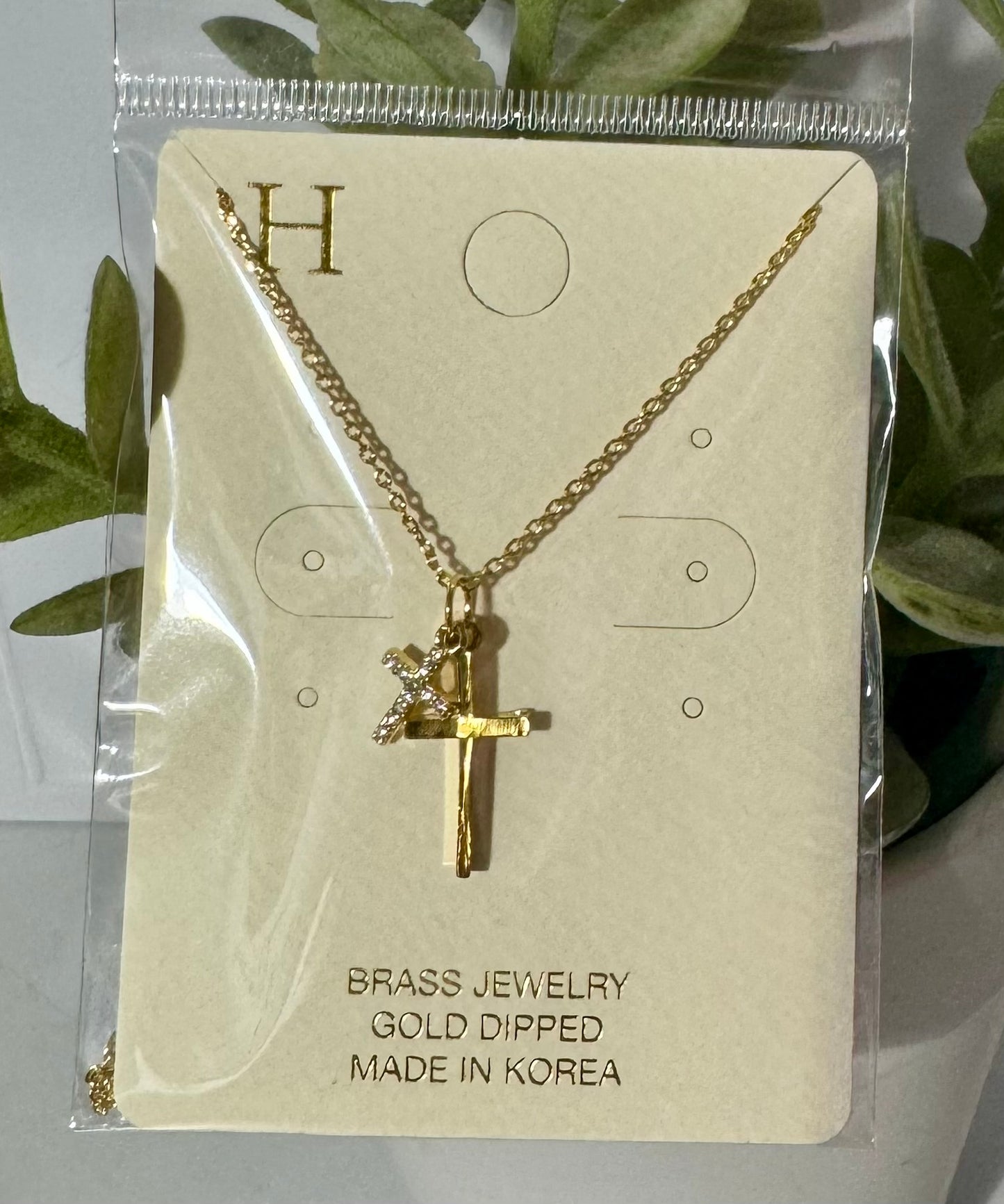 Double Cross Necklace