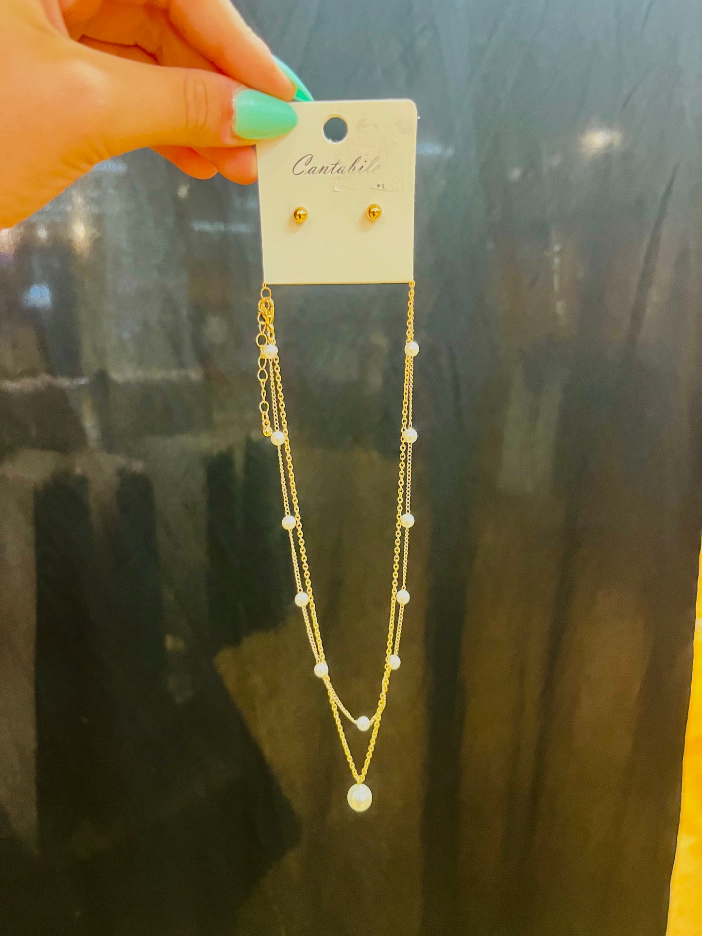 Peal Double Stack Necklace