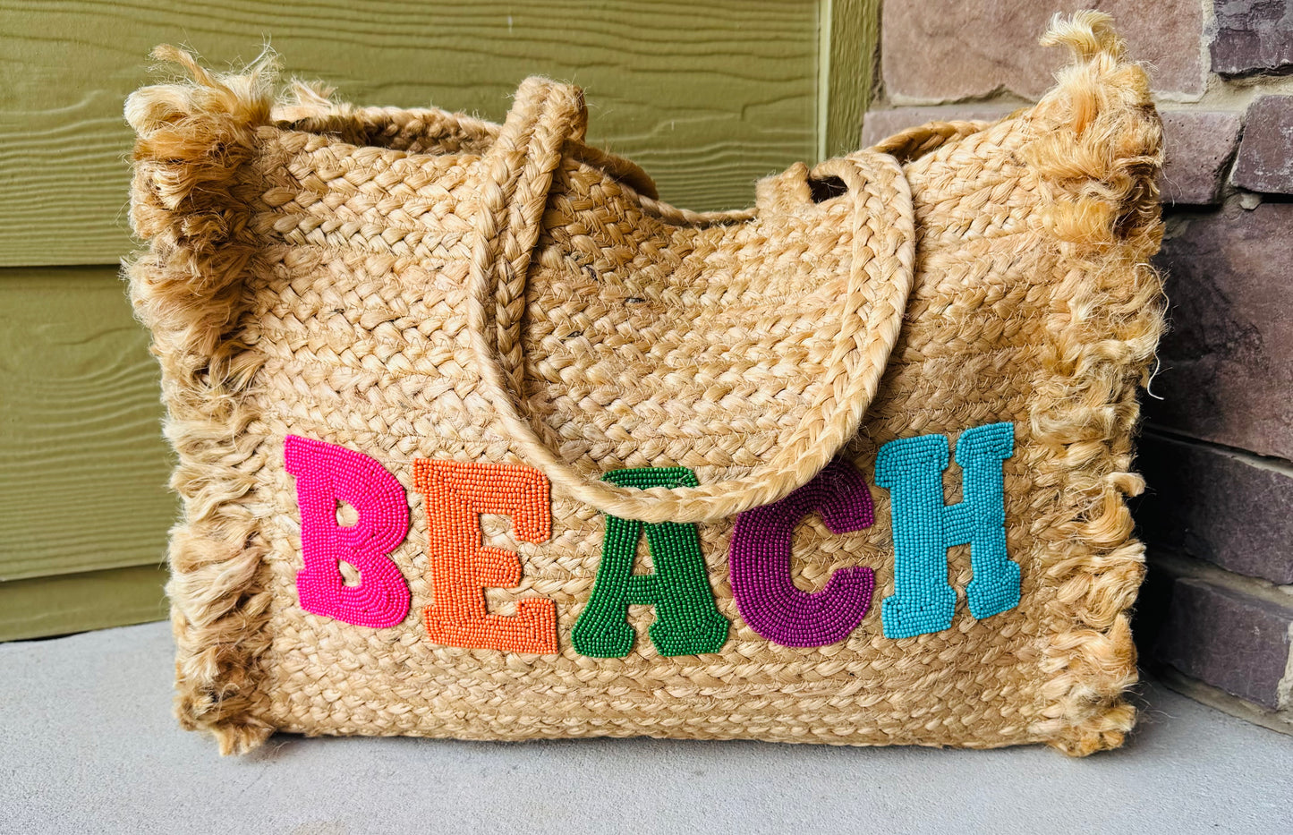 Woven Fringe Beach Bag