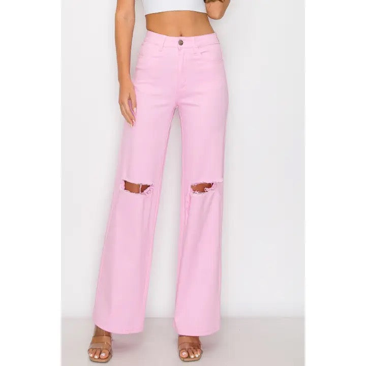 Lucy Stretch Pink Denim