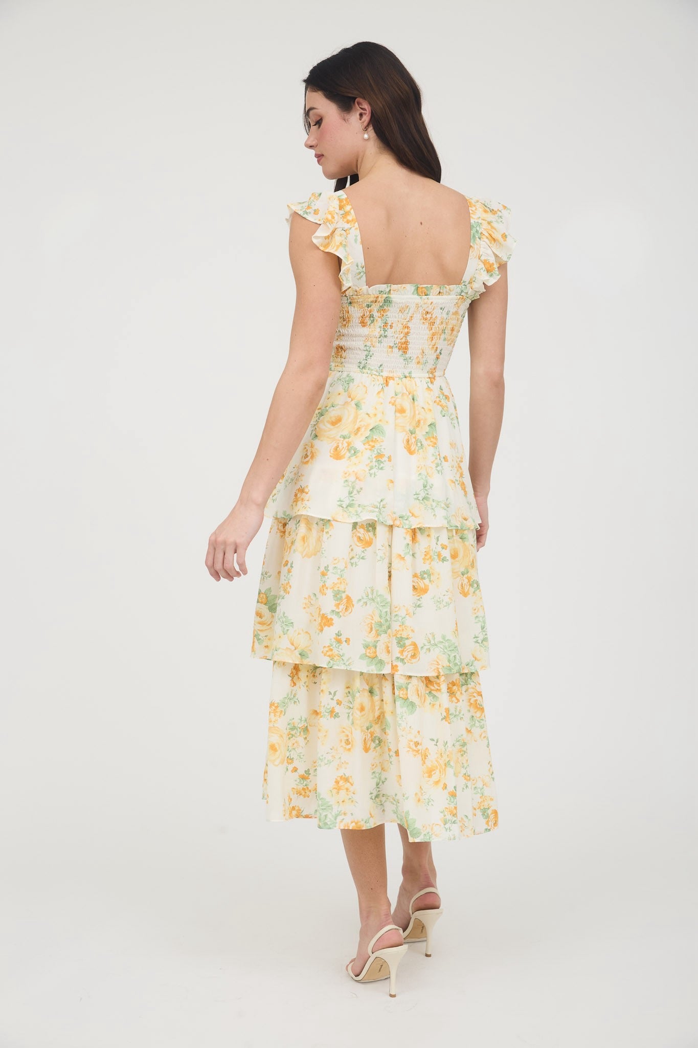 Nora Floral Dress- Yellow