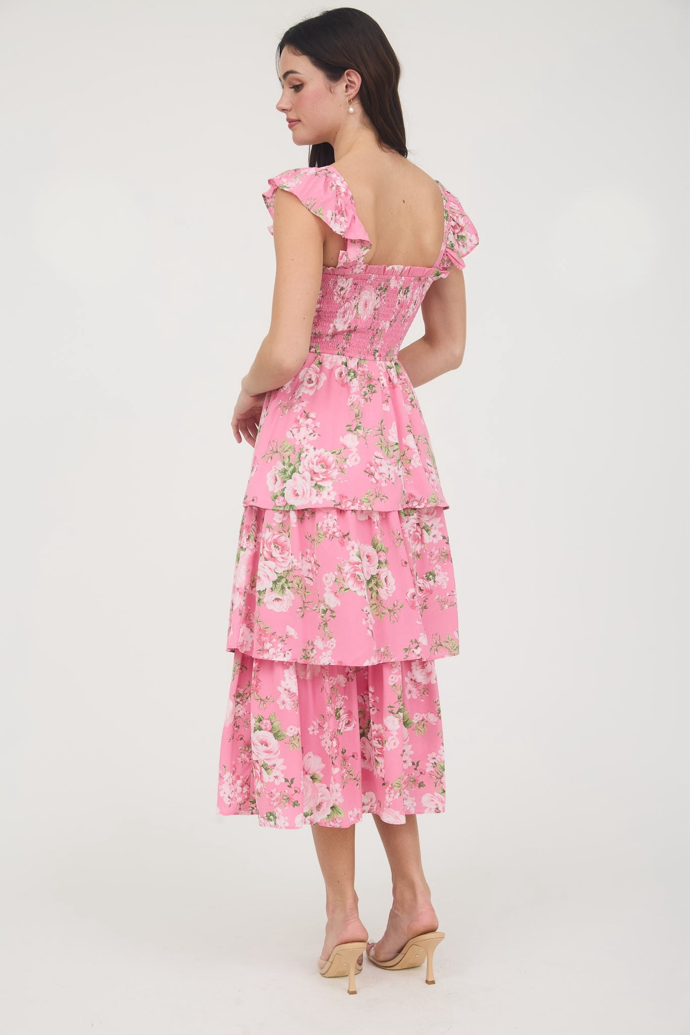 Nora Floral Dress- Pink