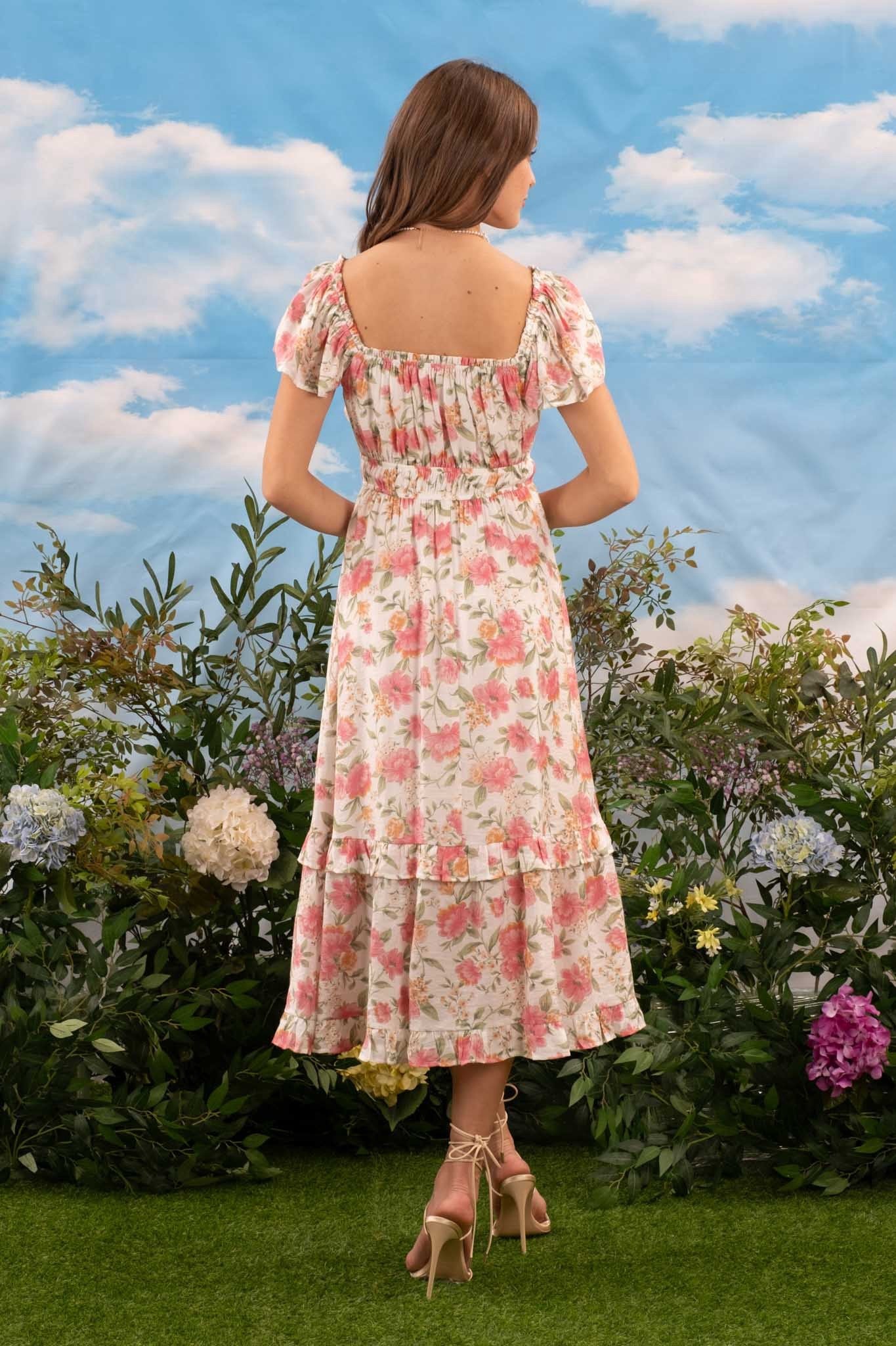 Hallie Floral Dress- Pink