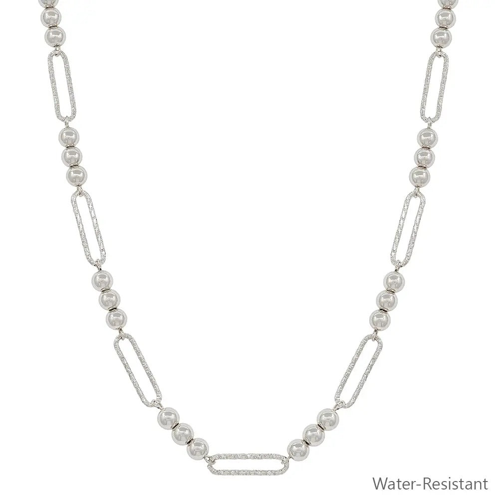 Long Bead & Link Necklace