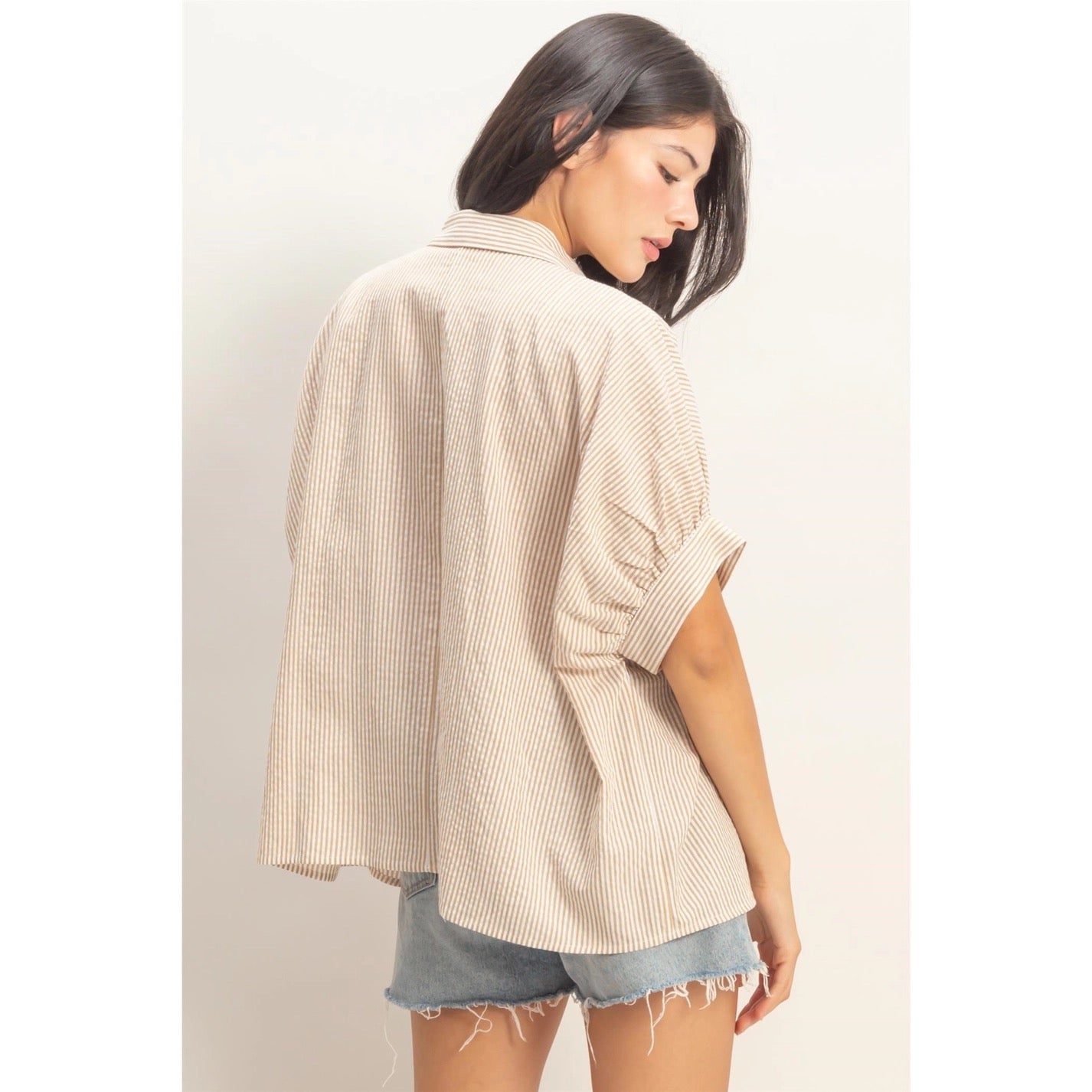 Terry Taupe Blouse