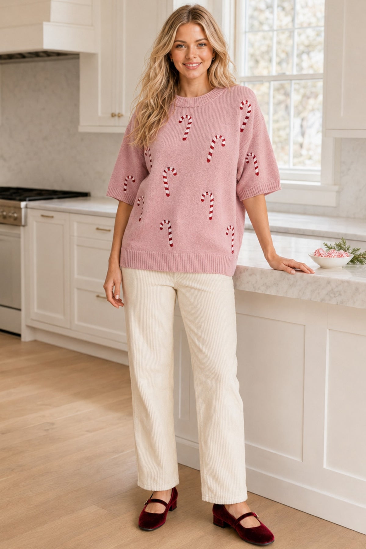 Candy Cane Knit Sweater