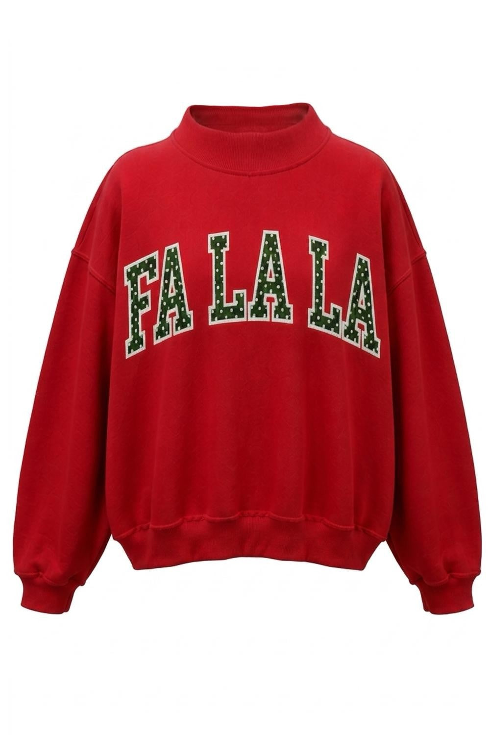 "FALALA" Mock Neck Sweatshirt