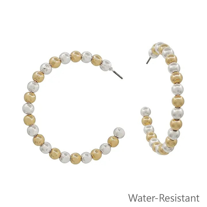 Gold & Silver Medium Hoops