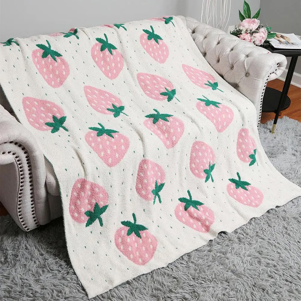 Pink Strawberry Blanket
