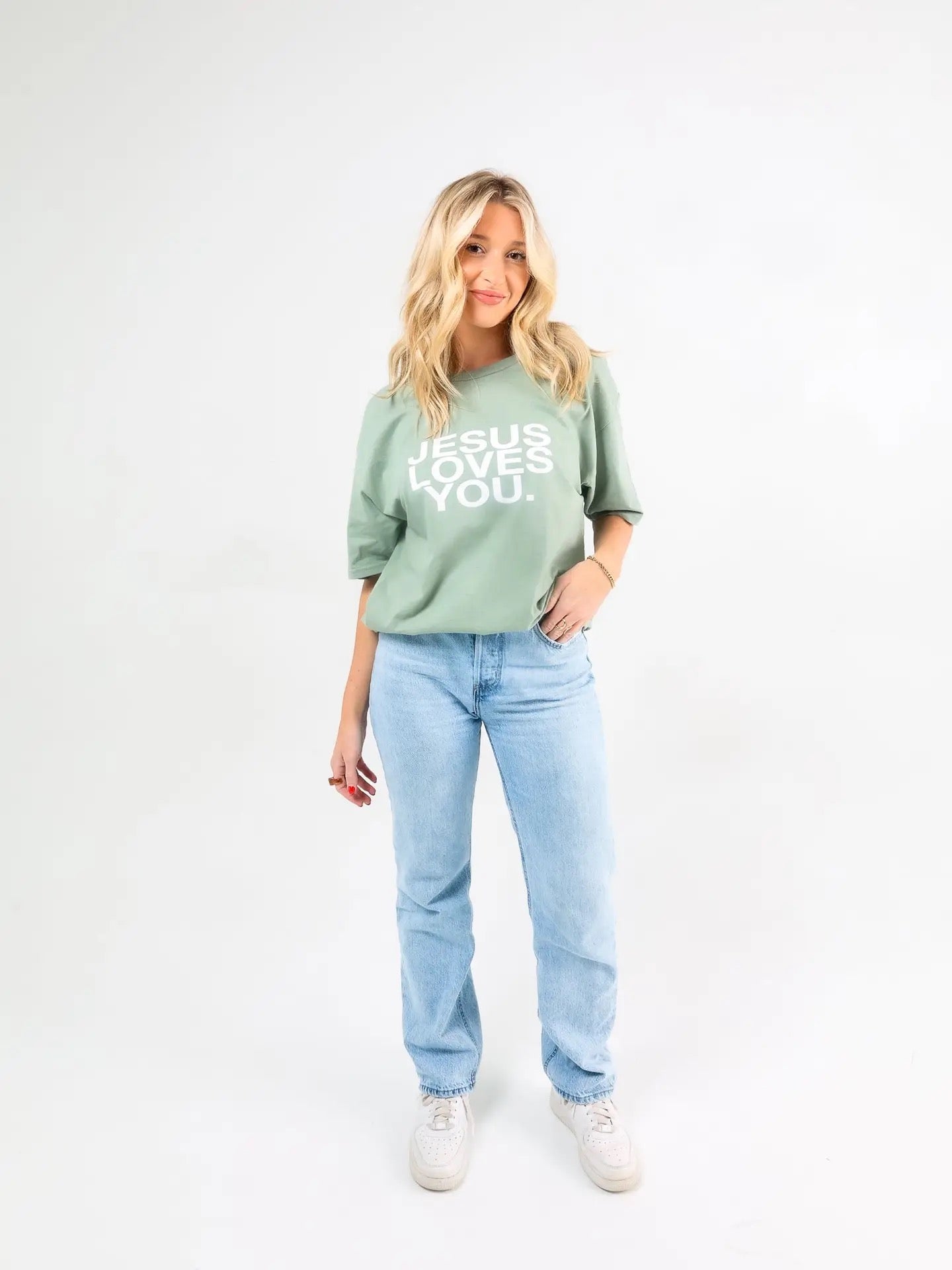 Jesus Love You Tee -Green