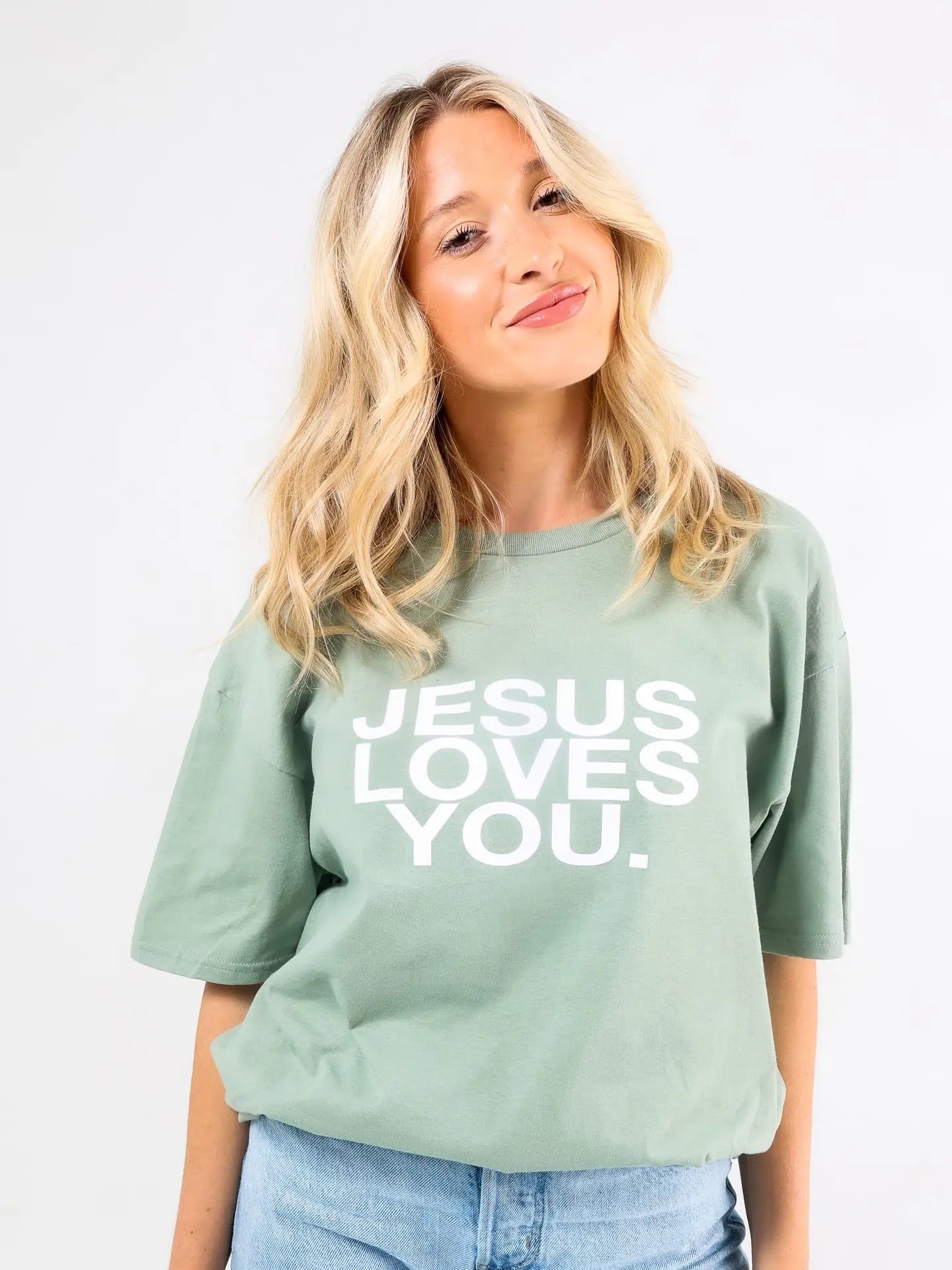 Jesus Love You Tee -Green