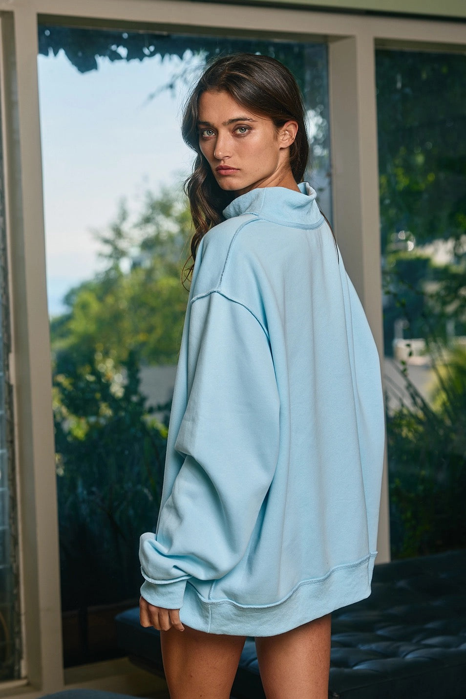 Riley Mock Neck Sweatshirt