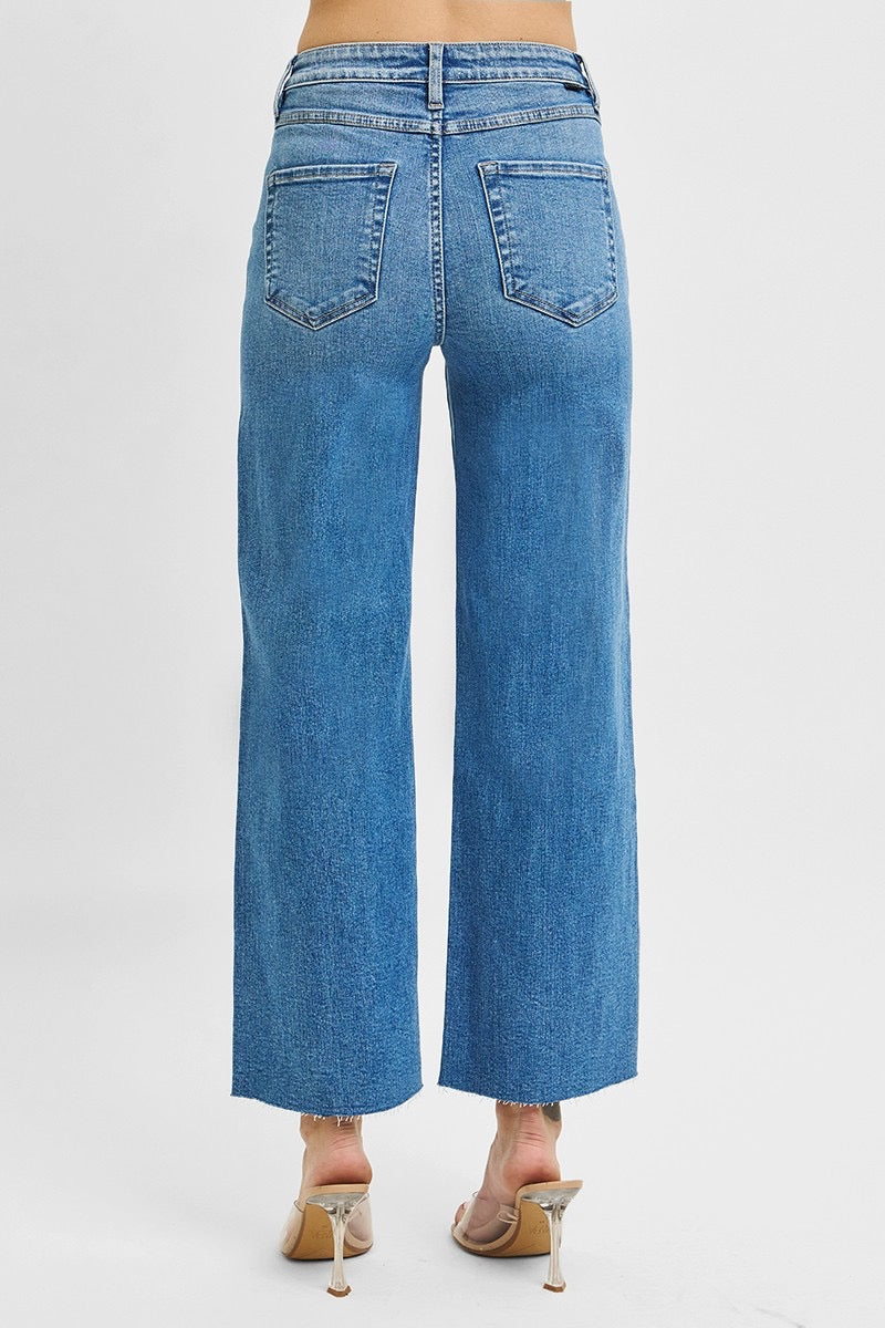 Risen Tummy Control Cropped Denim