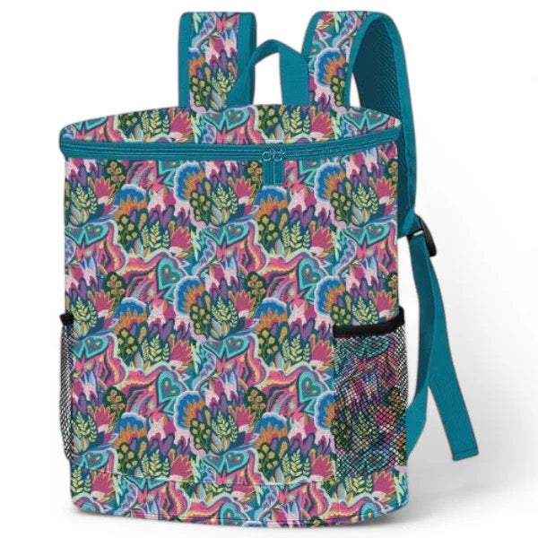 Teal Paisley Cooler Backpack