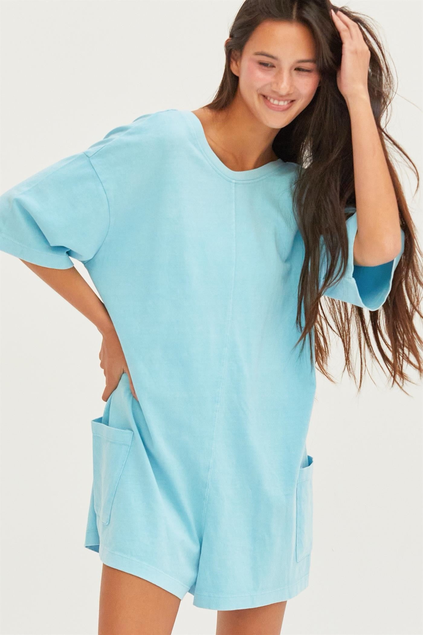 V-Back Shorts Romper