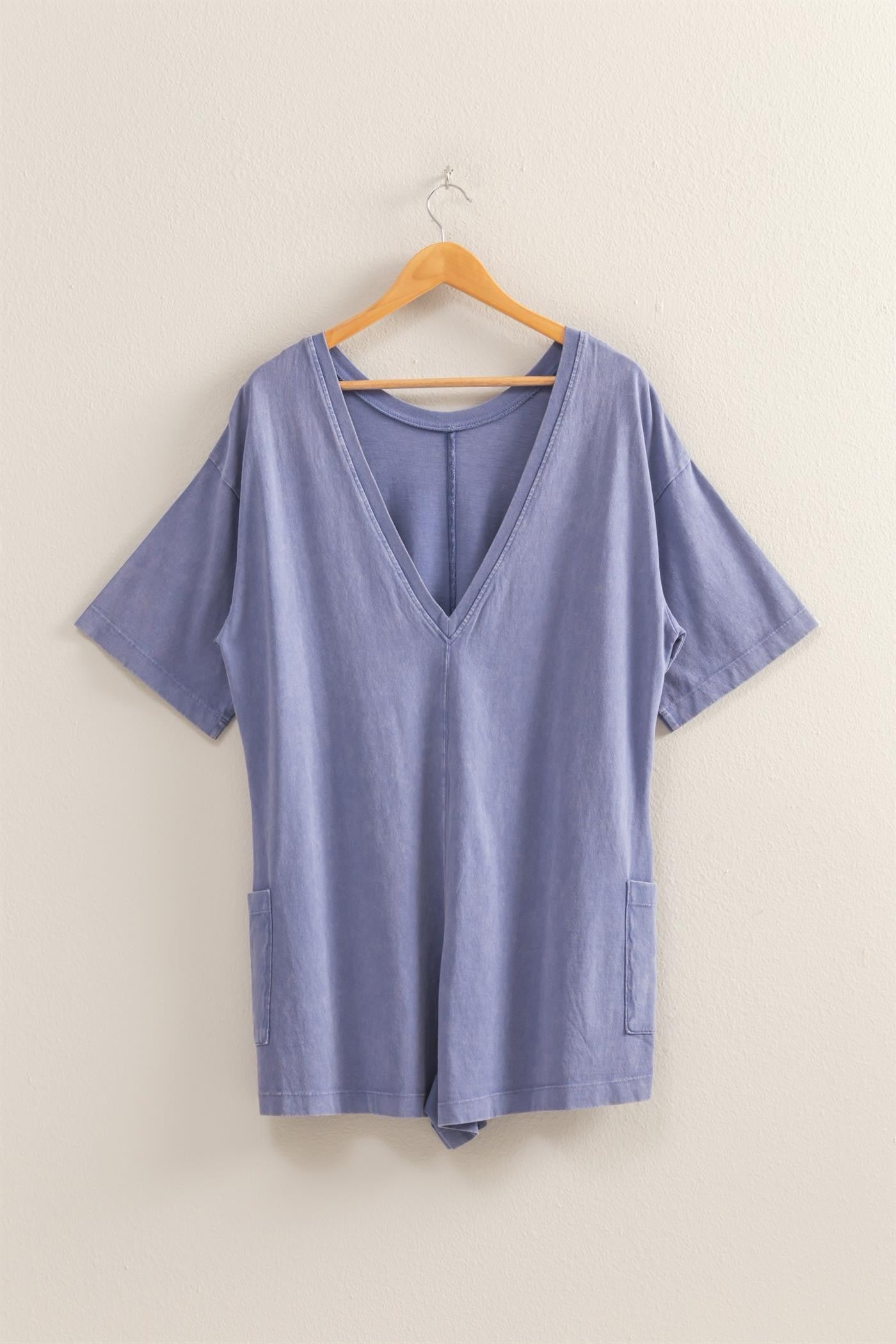V-Back Shorts Romper