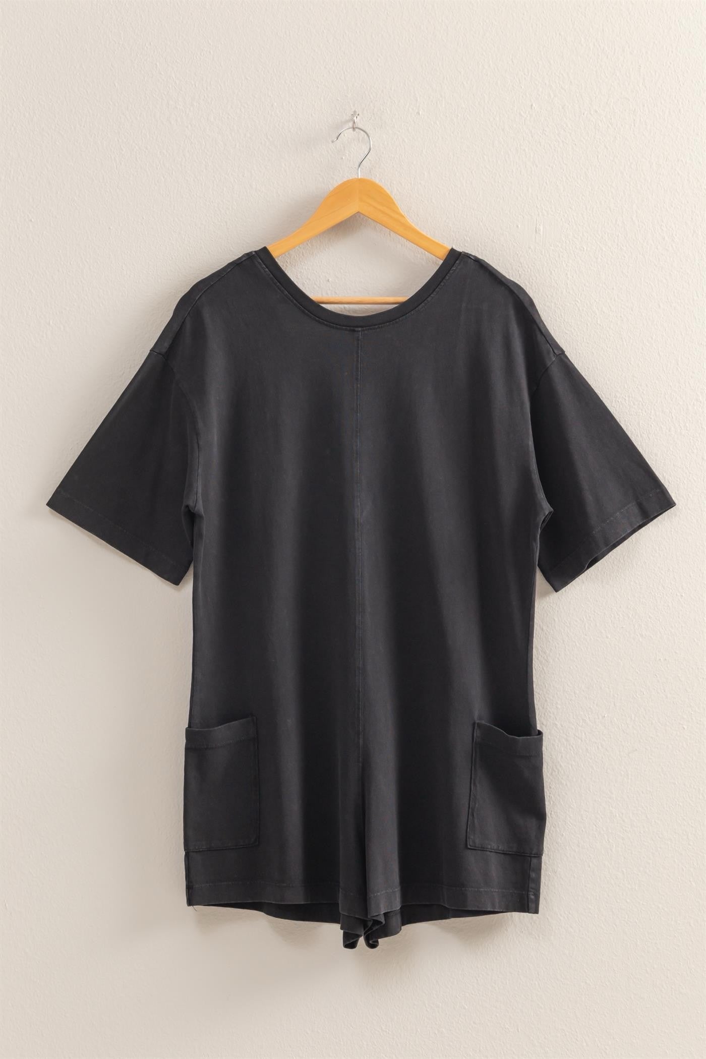 V-Back Shorts Romper