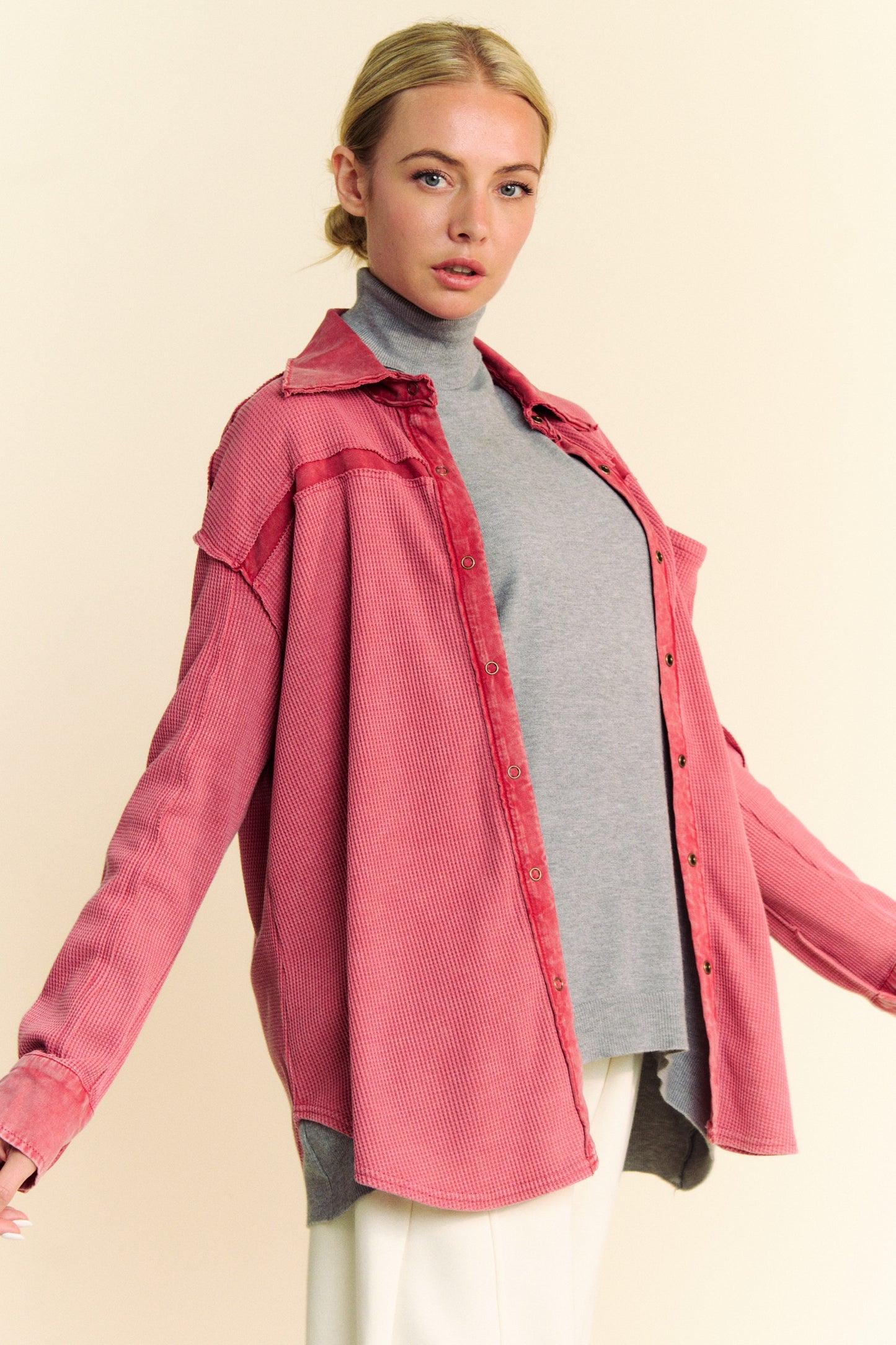 Fiona Waffle Shacket